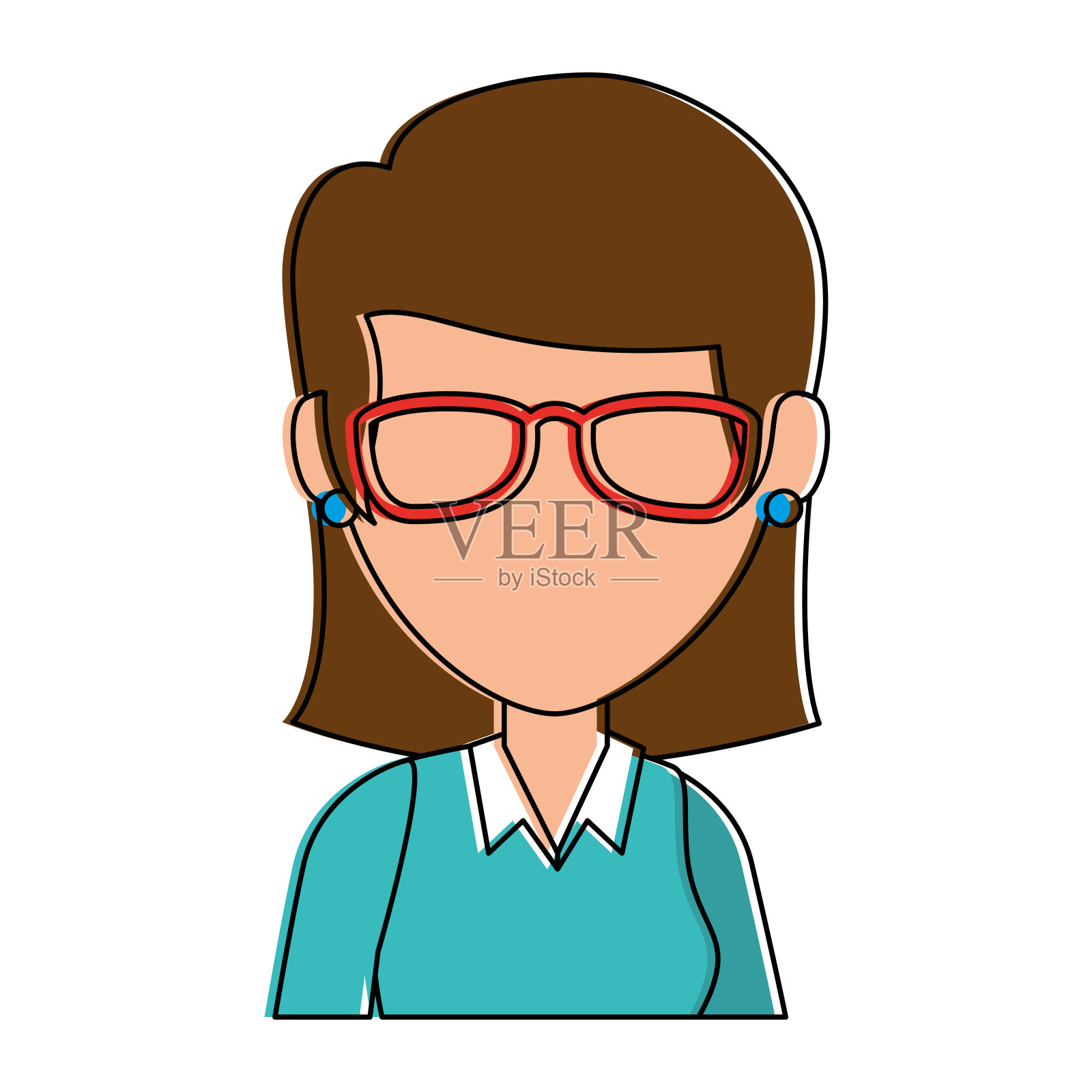 美丽的教师女化身设计元素图片