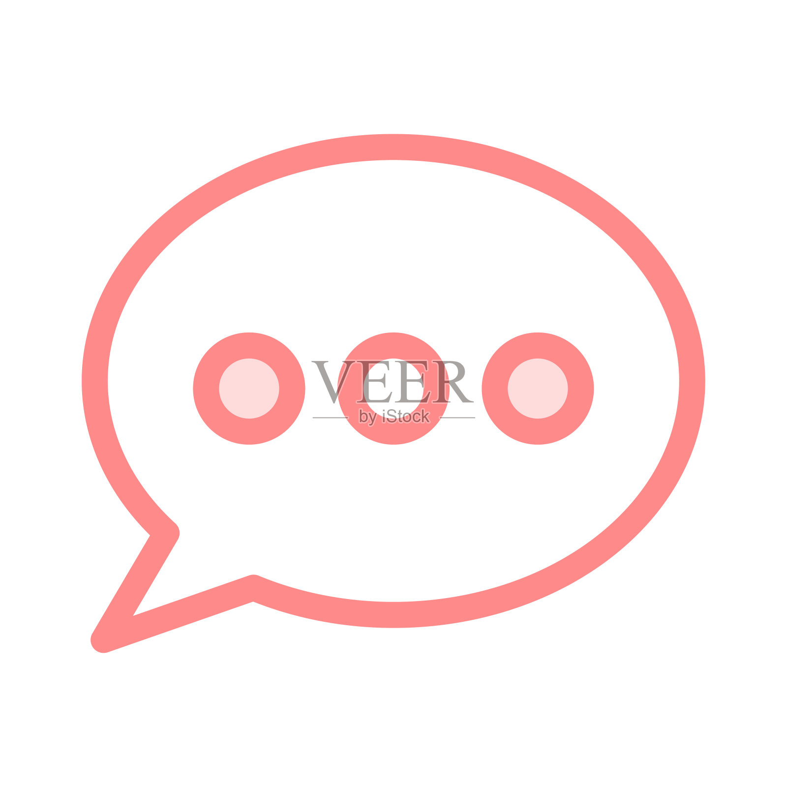 聊天气泡颜色线矢量图标插画图片素材