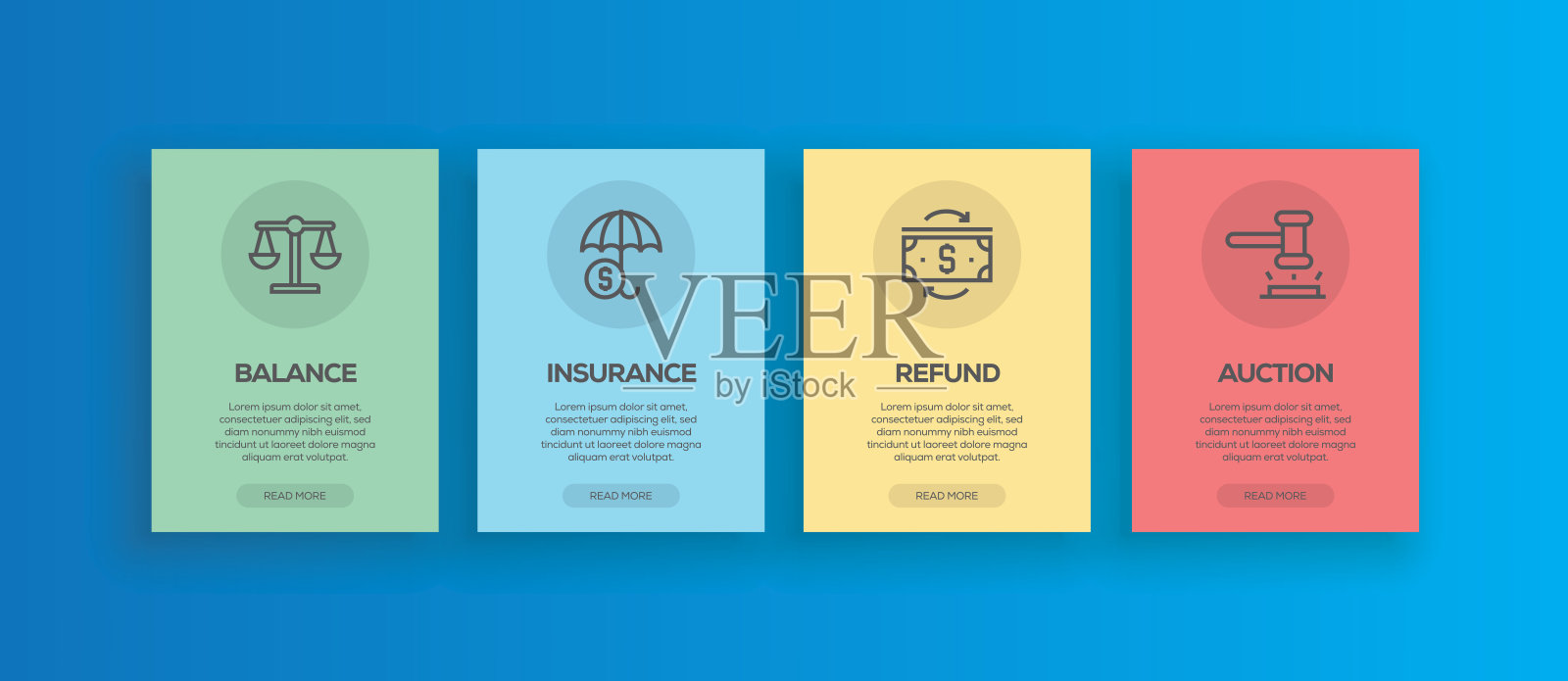 手机应用和网页上的业务和银行概念图标插画图片素材