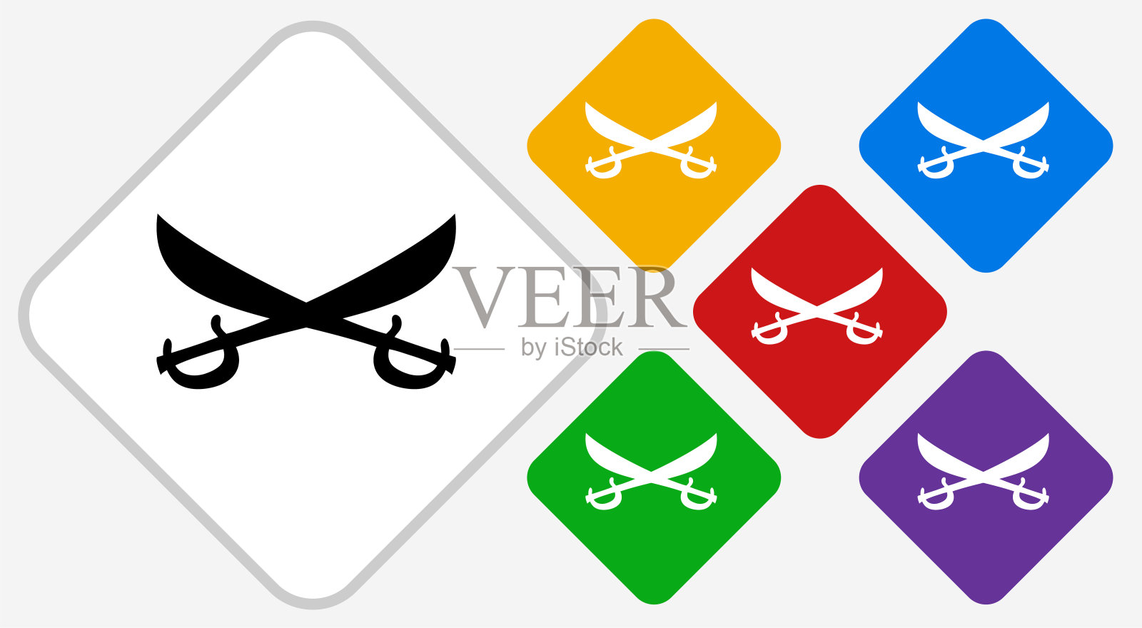 剑颜色钻石矢量图标插画图片素材