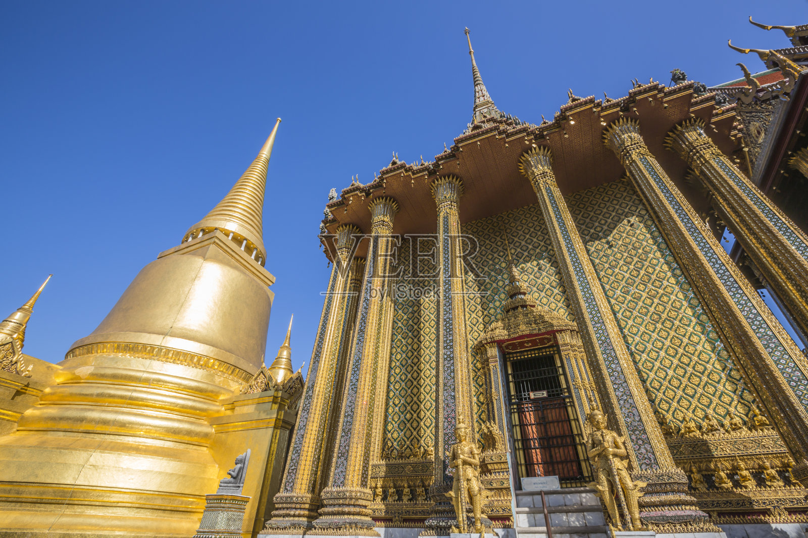 泰国，曼谷大皇宫的玉庙照片摄影图片