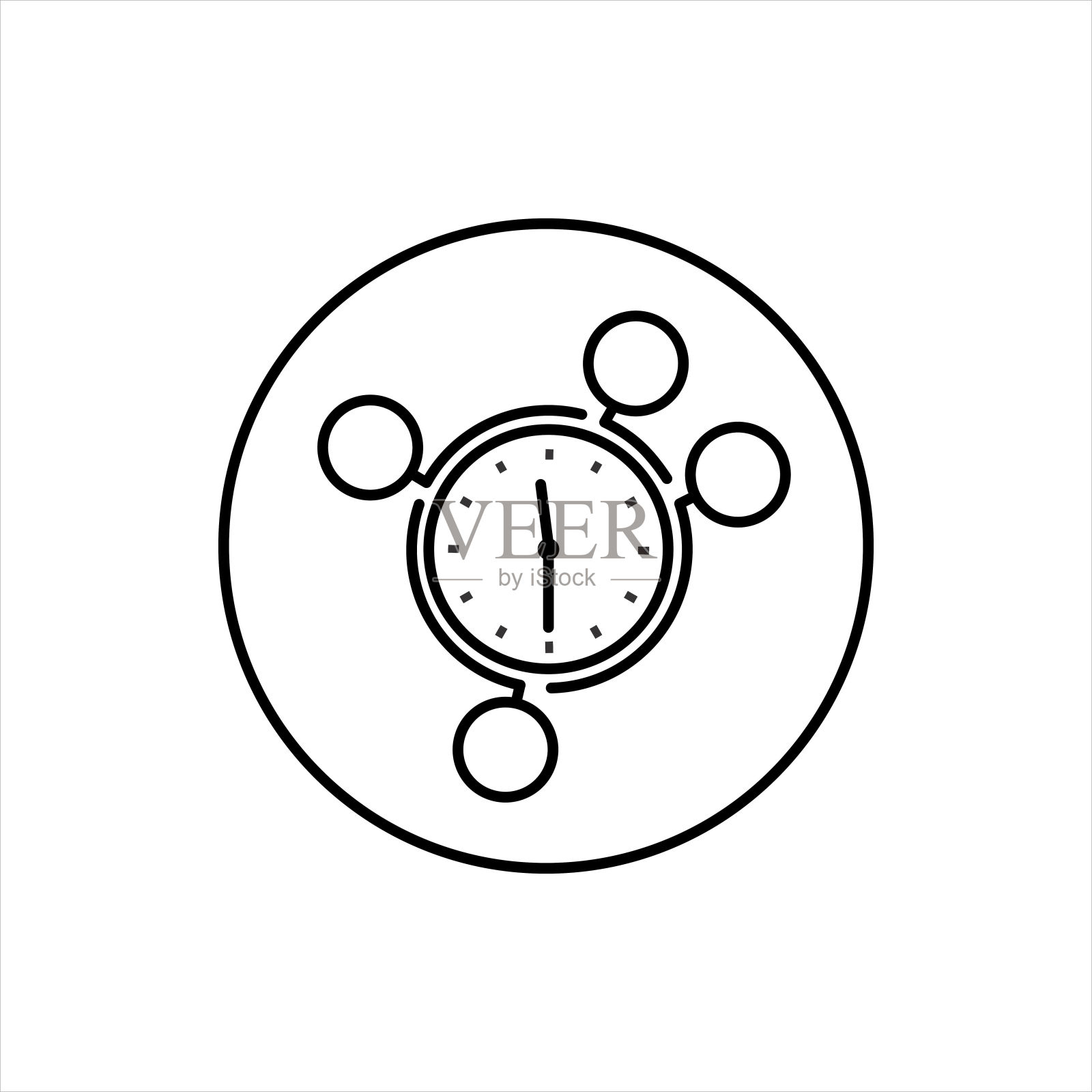 时间管理图标。经营理念。平面设计。设计元素图片