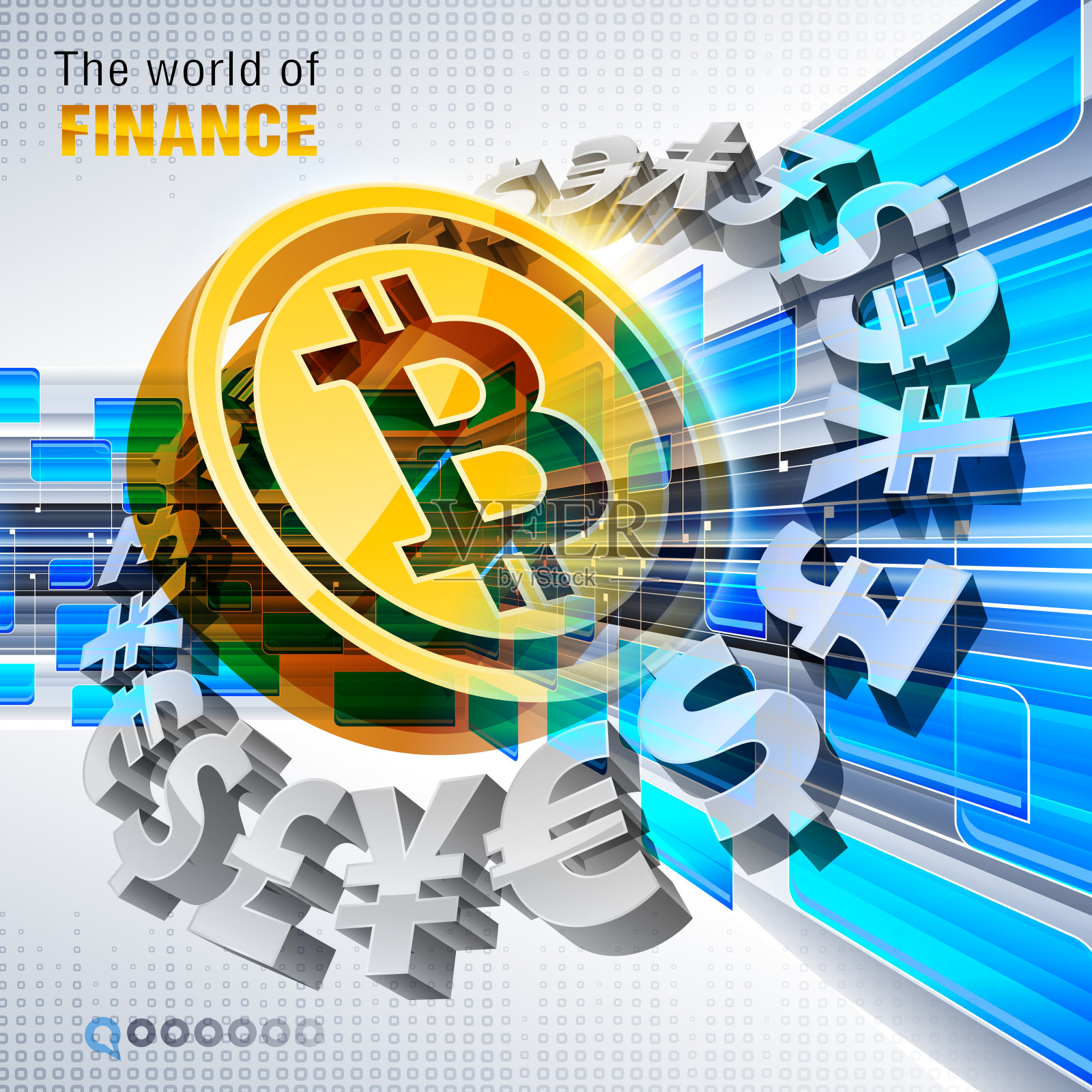 全球金融比特币插画图片素材