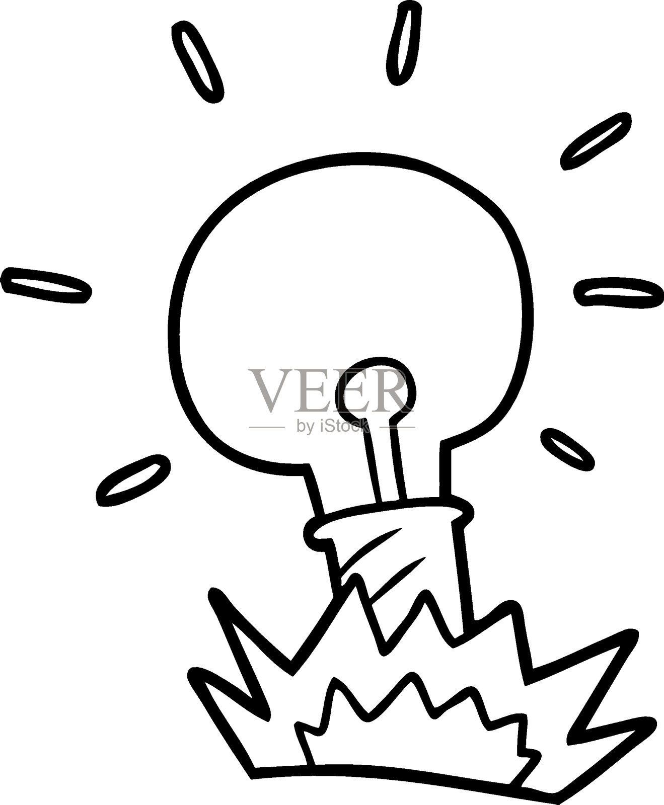 卡通灯泡插画图片素材