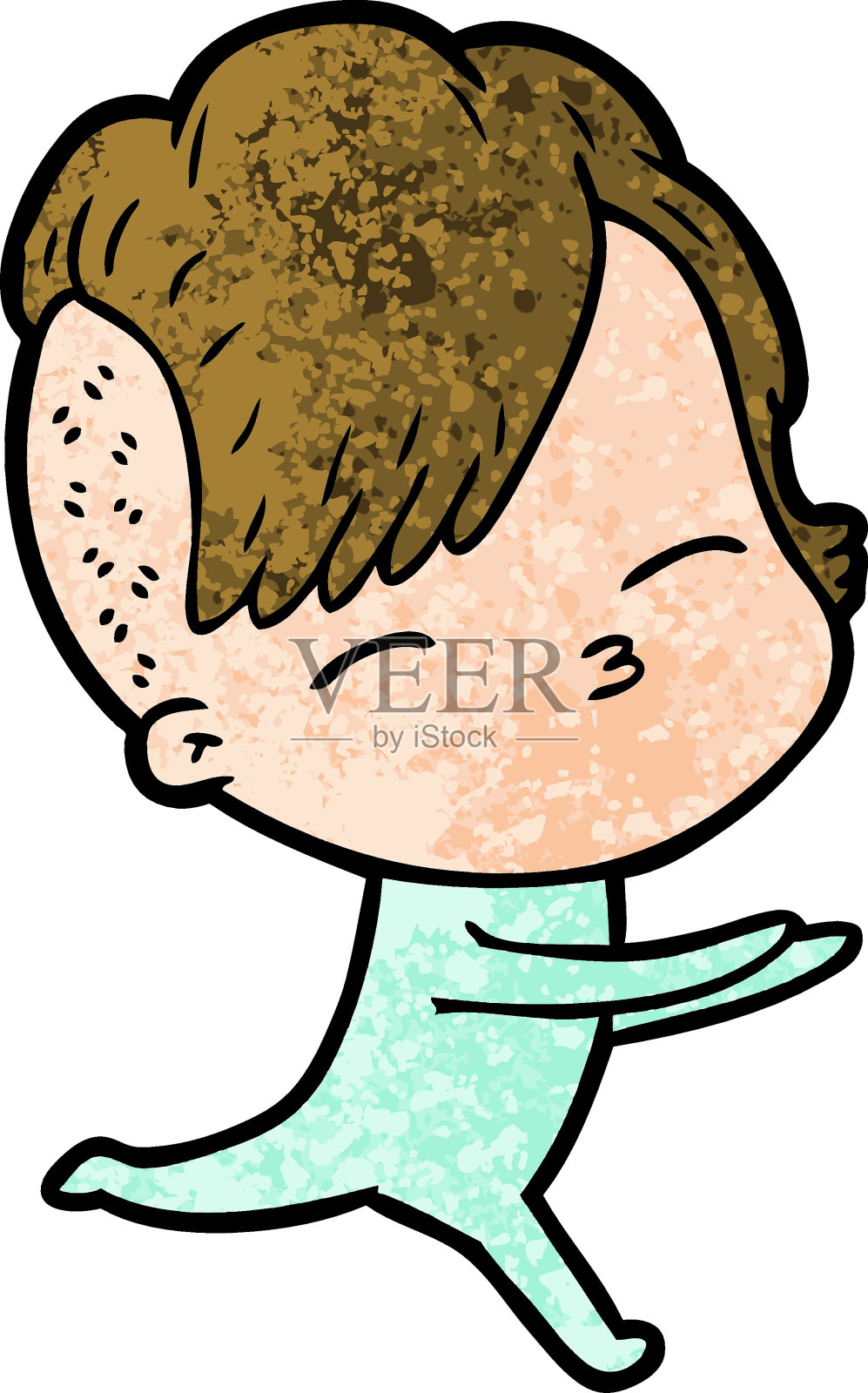 穿着连体衣的卡通女孩设计元素图片