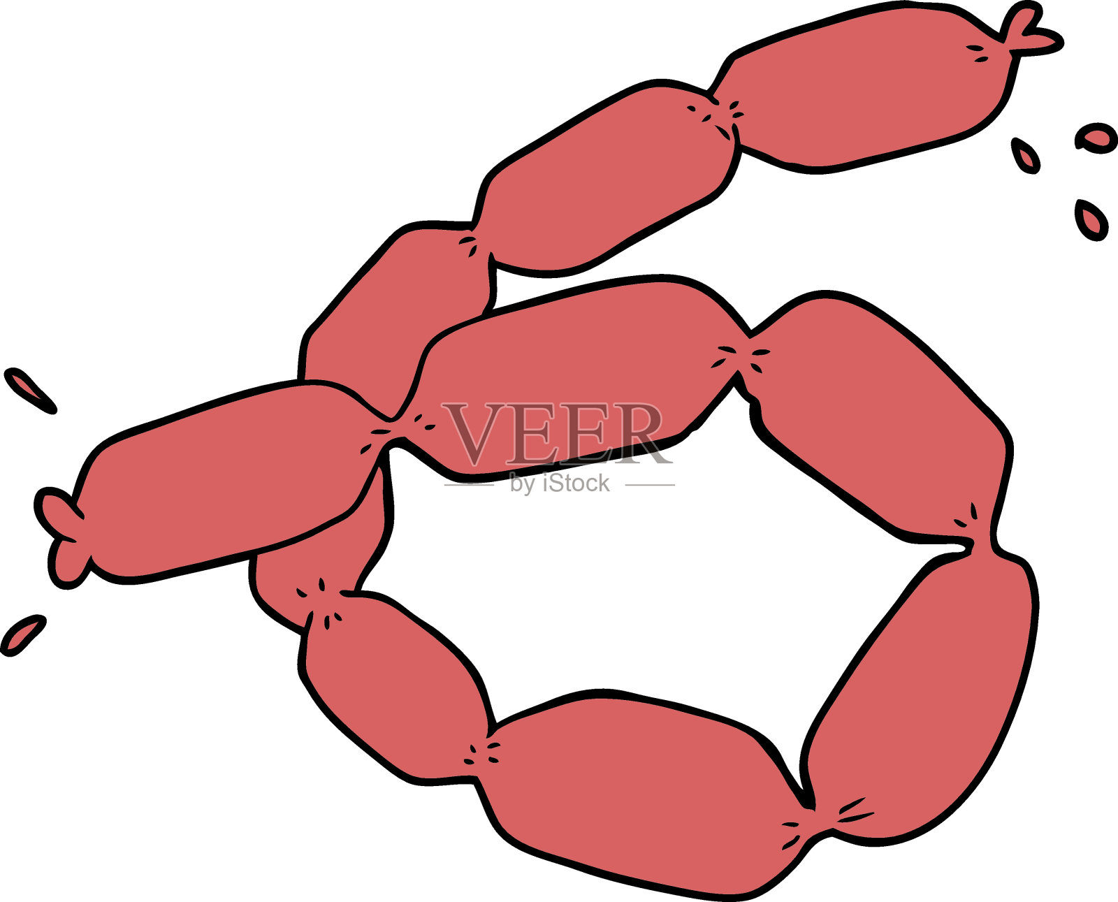 卡通香肠插画图片素材