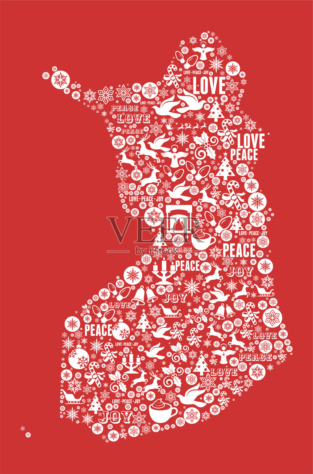 芬兰圣诞假日庆祝矢量图标模式插画图片素材