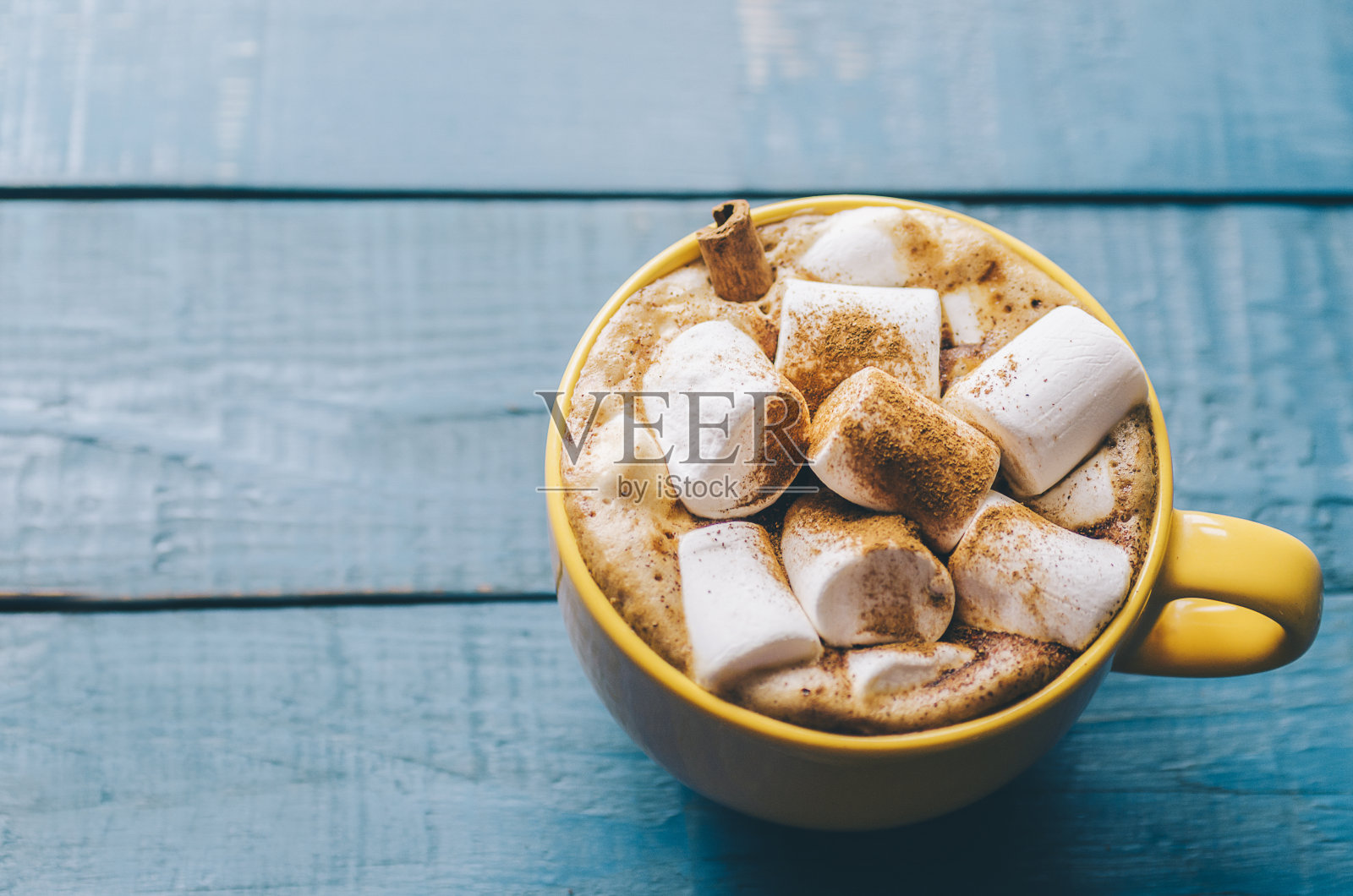 咖啡和棉花糖照片摄影图片