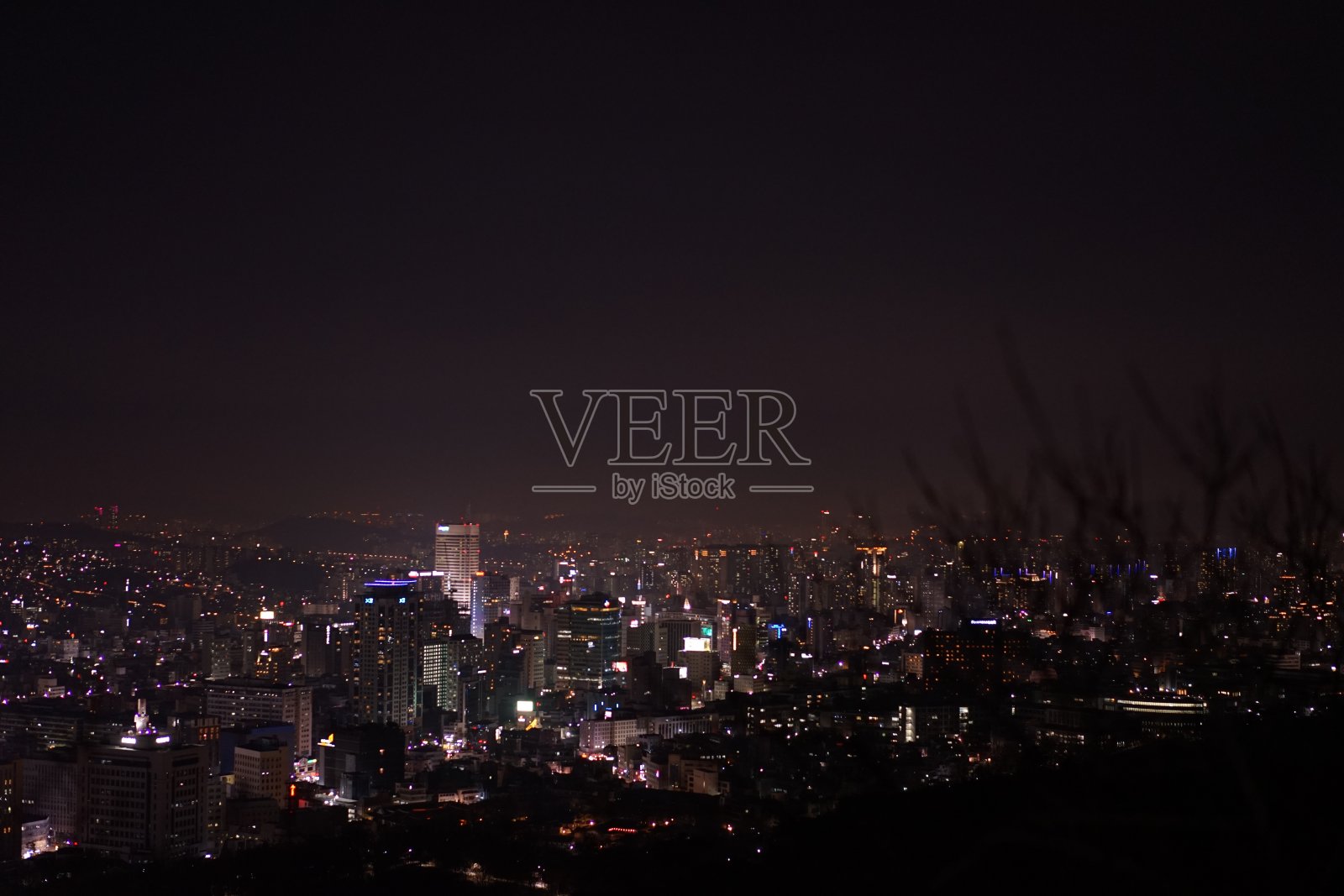 首尔的夜景照片摄影图片