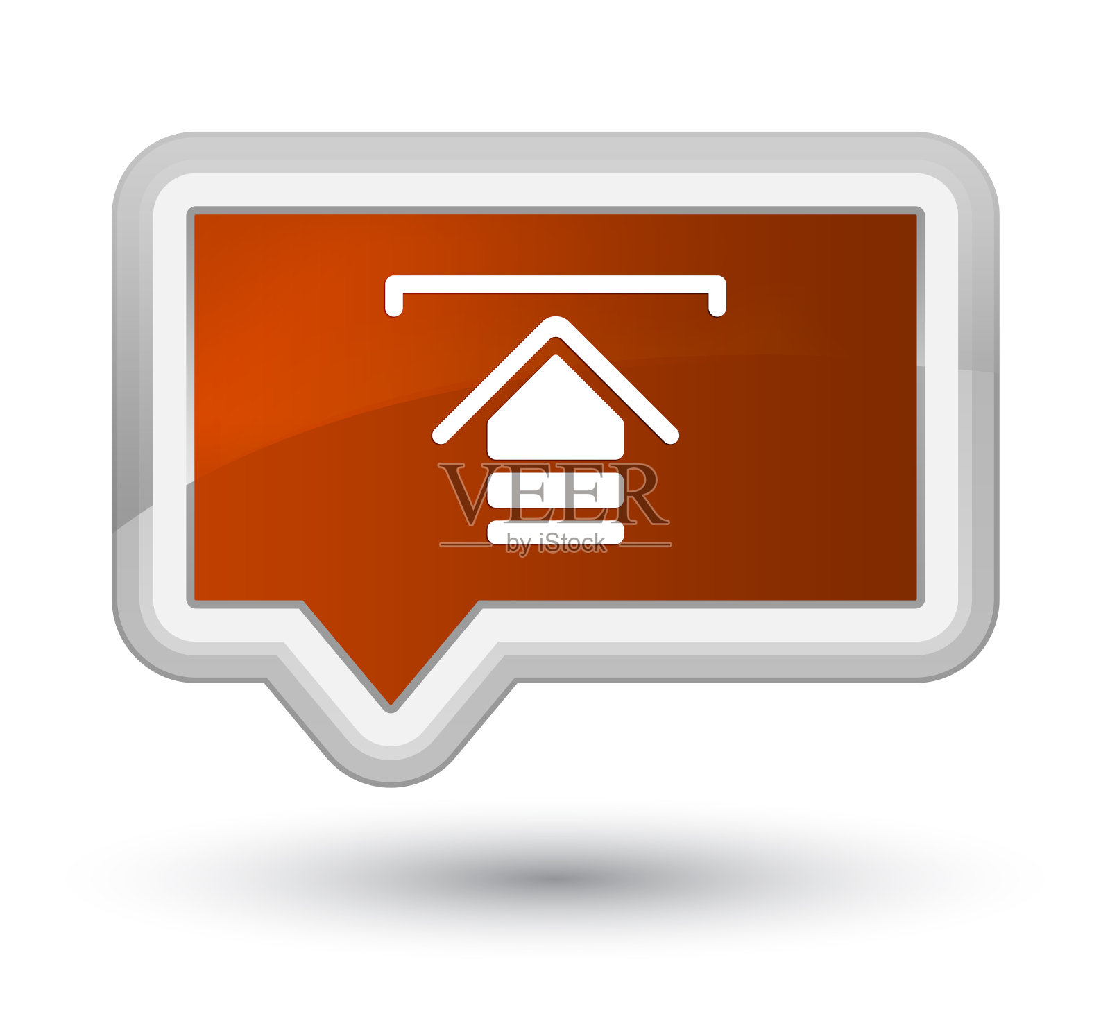 上传图标prime棕色横幅按钮图标素材