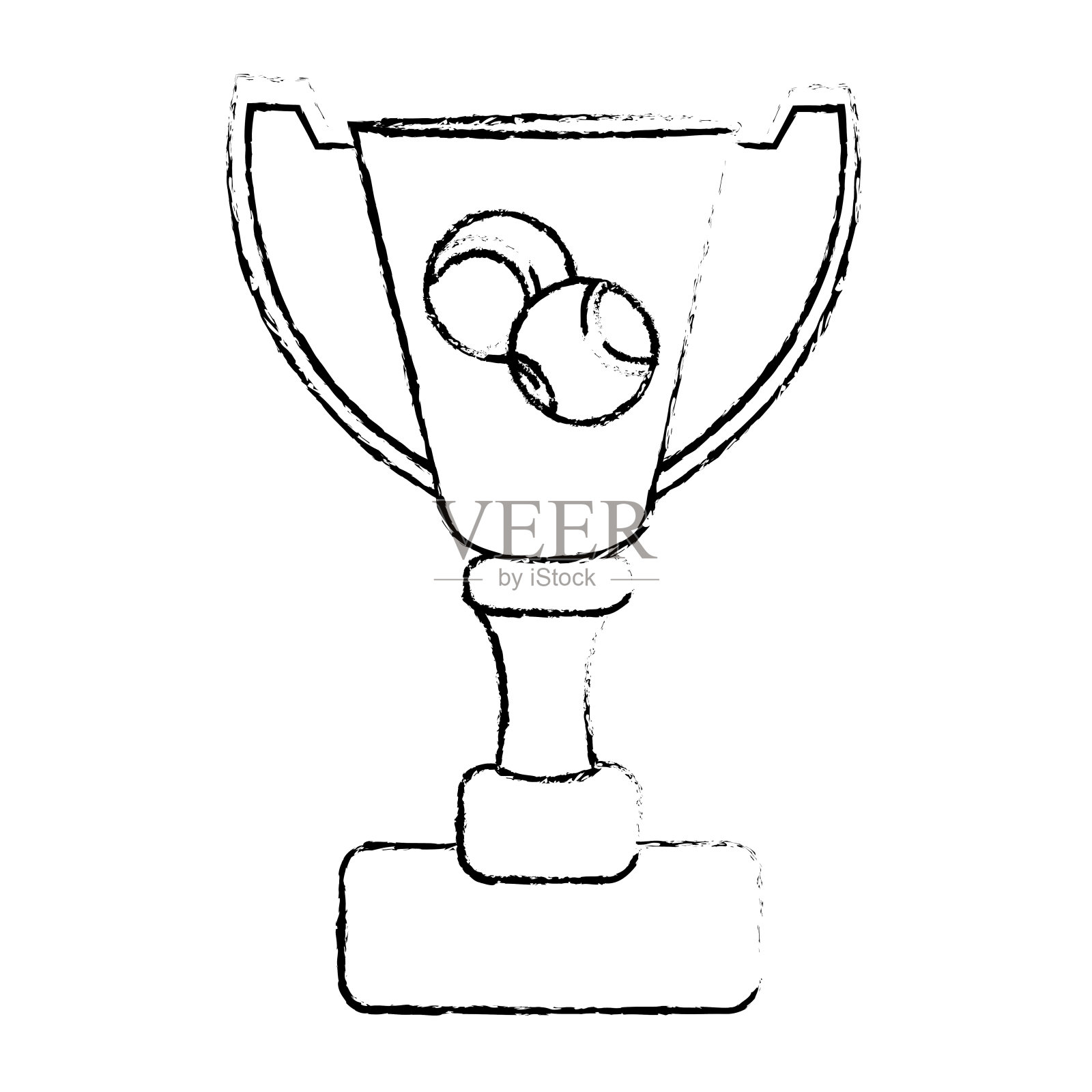 网球奖杯设计插画图片素材