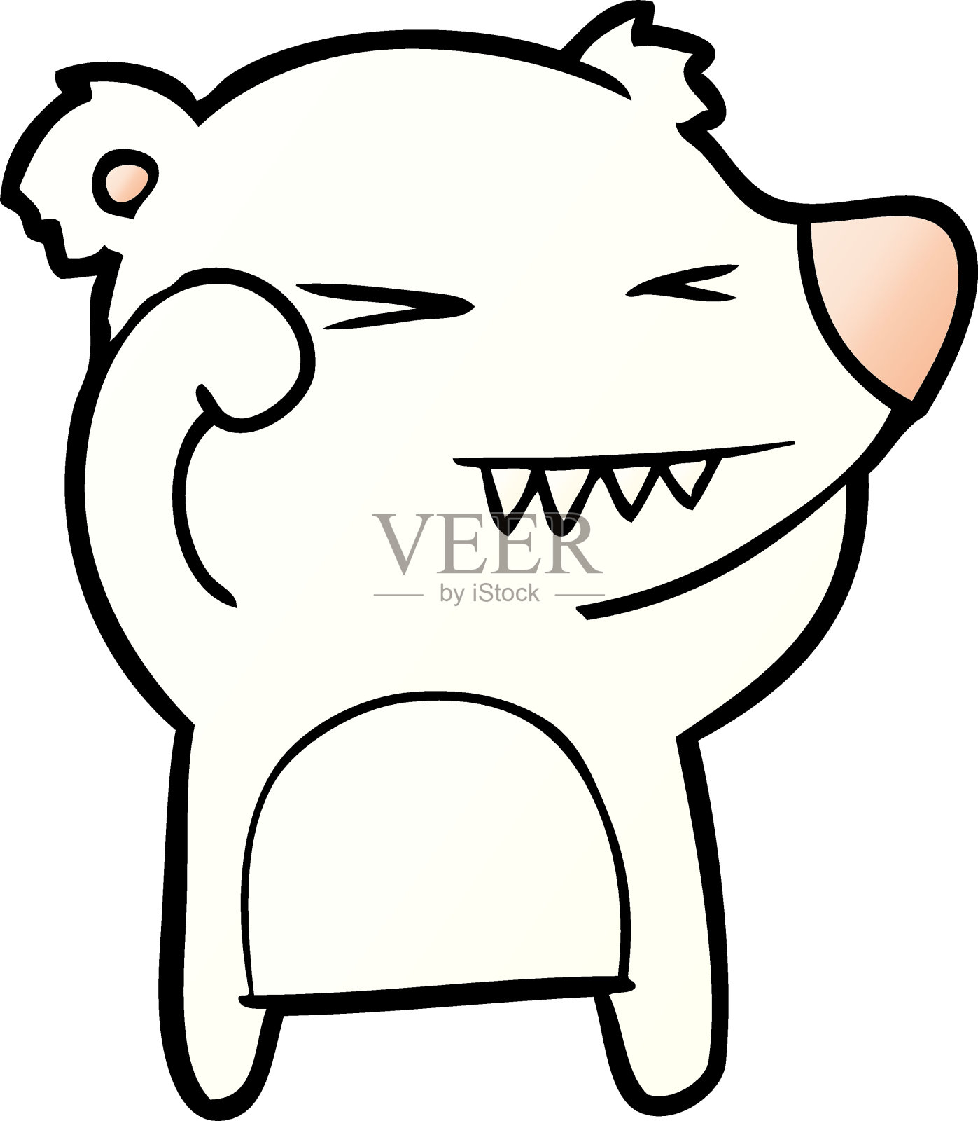 北极熊卡通设计元素图片