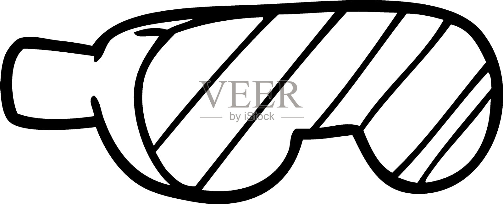 卡通护目镜设计元素图片