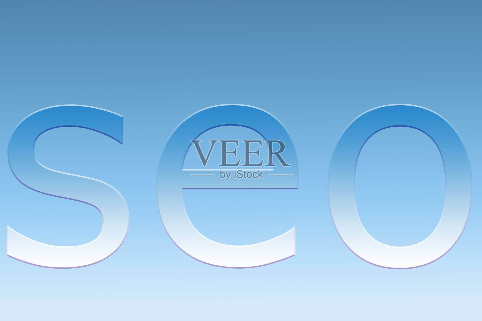 搜索引擎优化题词与蓝色梯度背景照片摄影图片