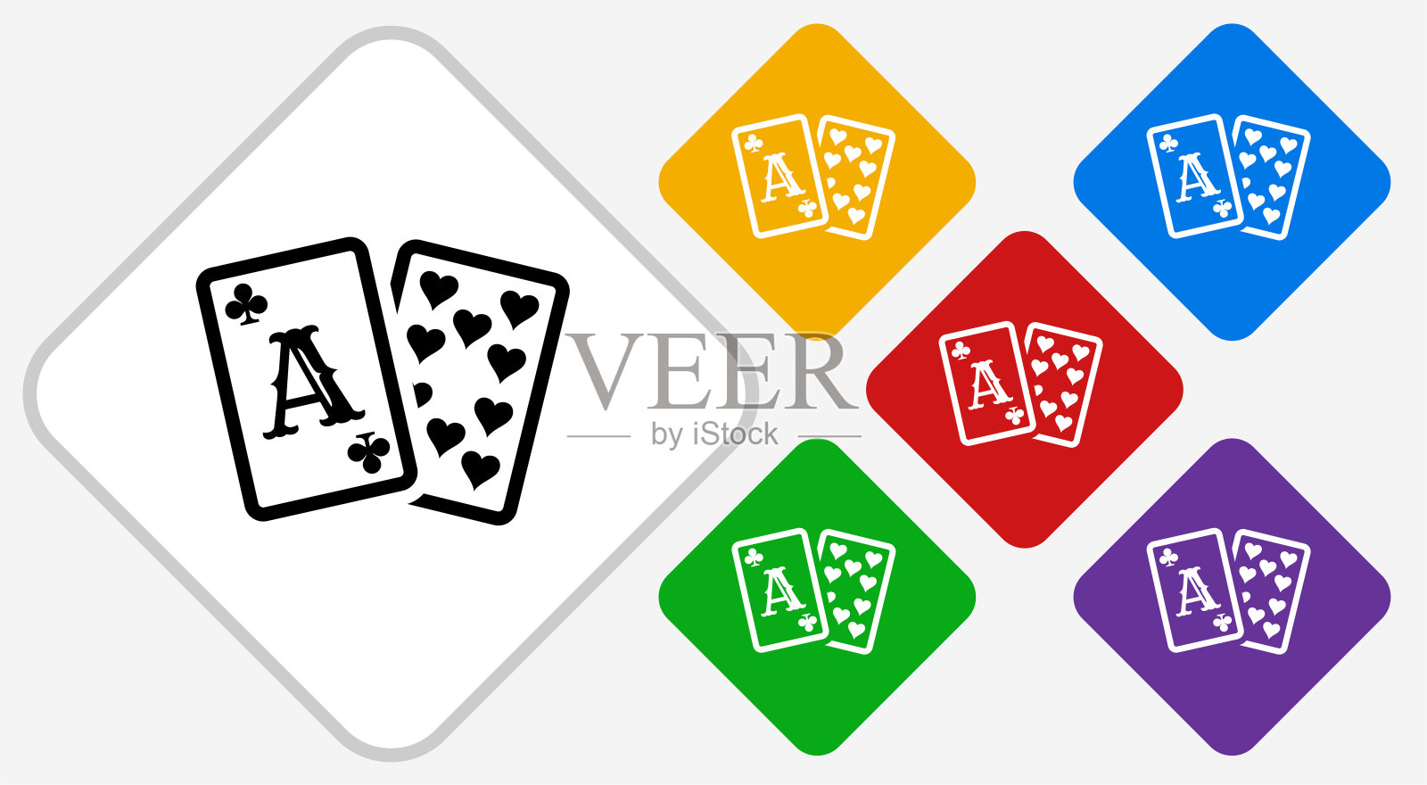 卡片颜色钻石矢量图标插画图片素材