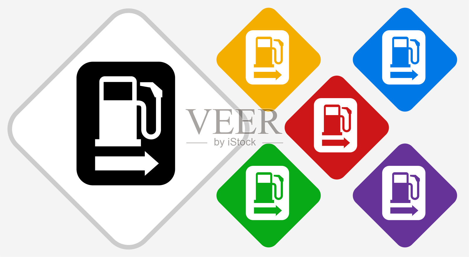 气停彩色钻石矢量图标设计元素图片