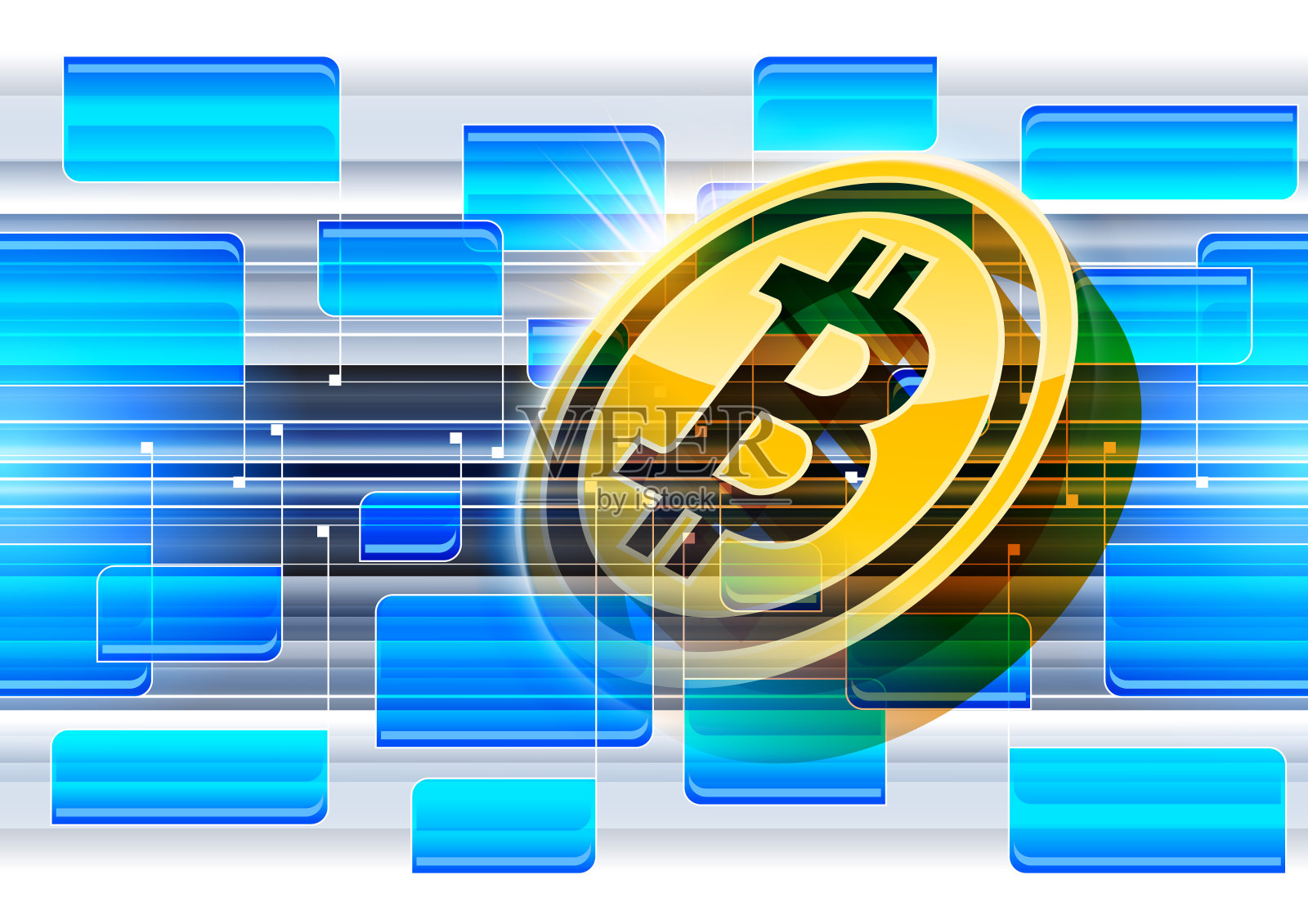 全球金融比特币插画图片素材