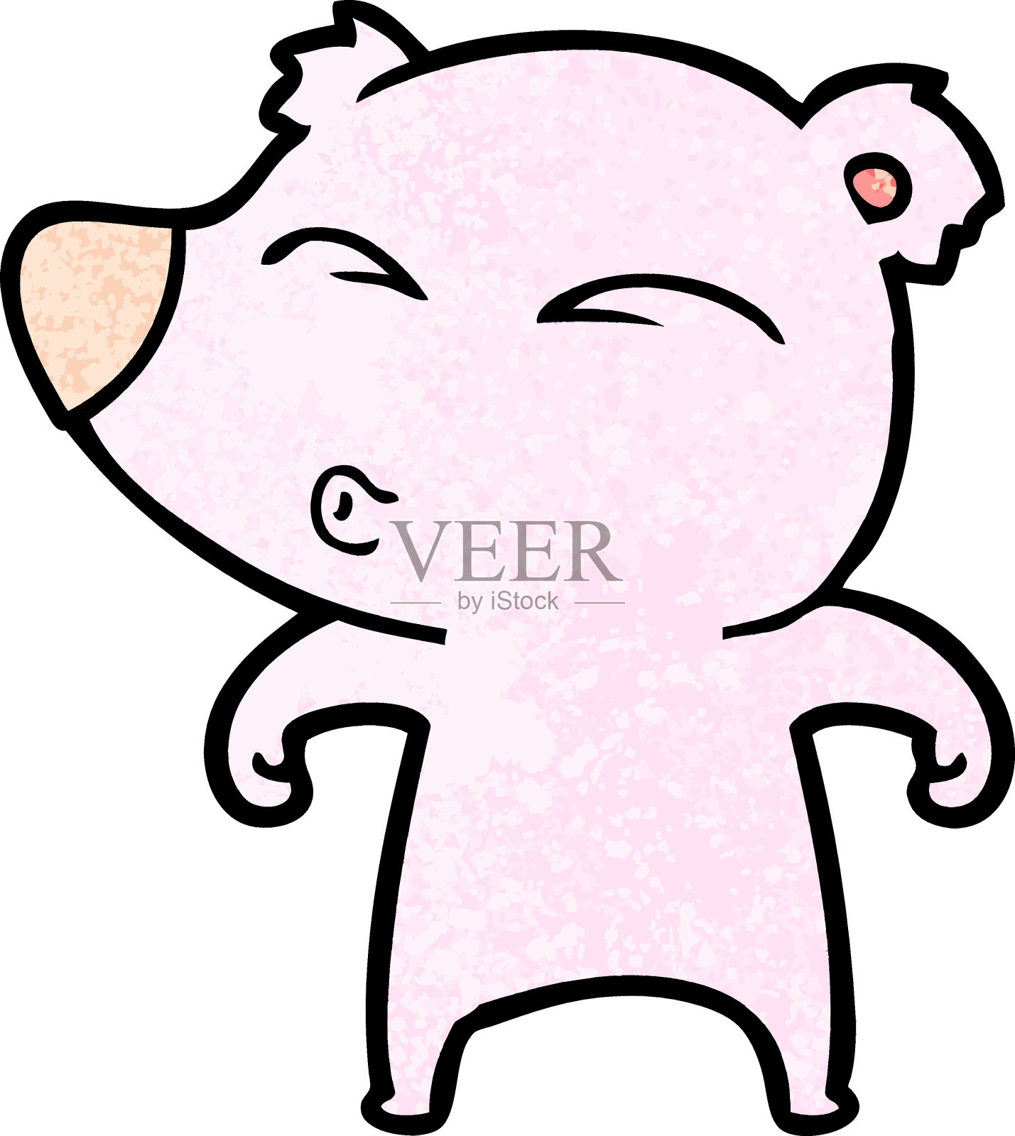 卡通熊吹口哨设计元素图片