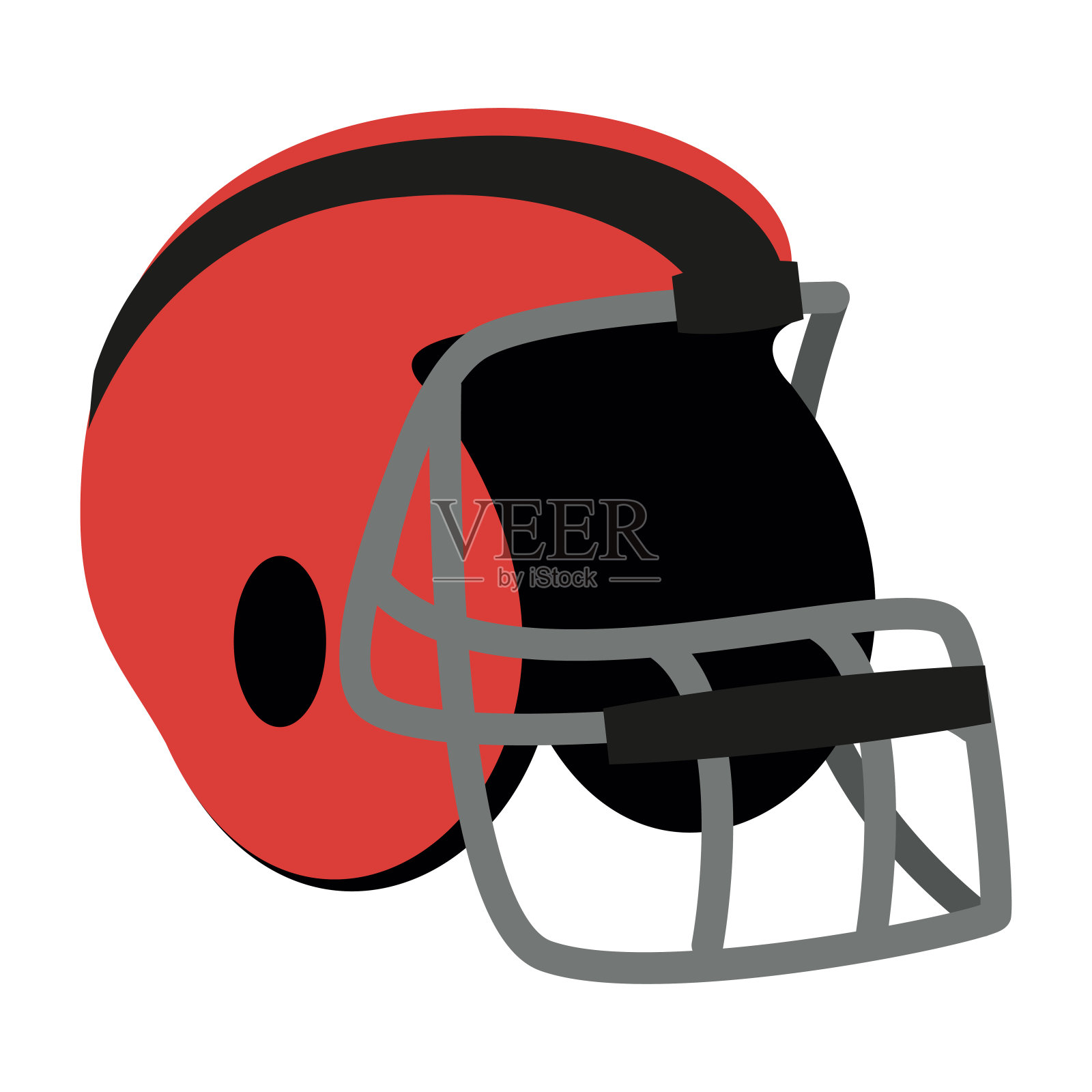 美式橄榄球头盔插画图片素材