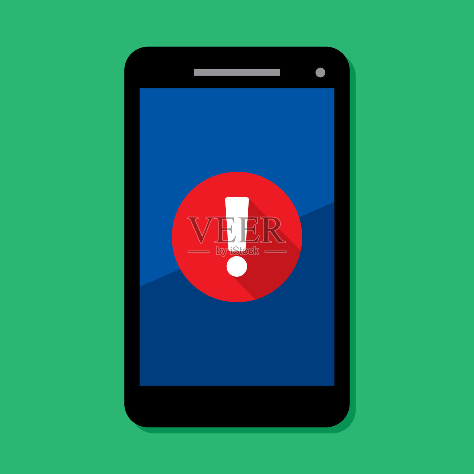 智能手机报警插画图片素材