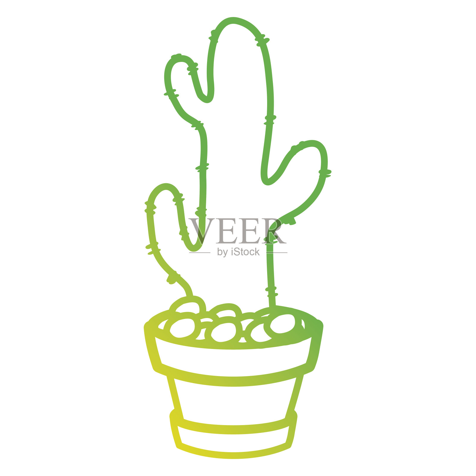 花盆里的仙人掌设计元素图片