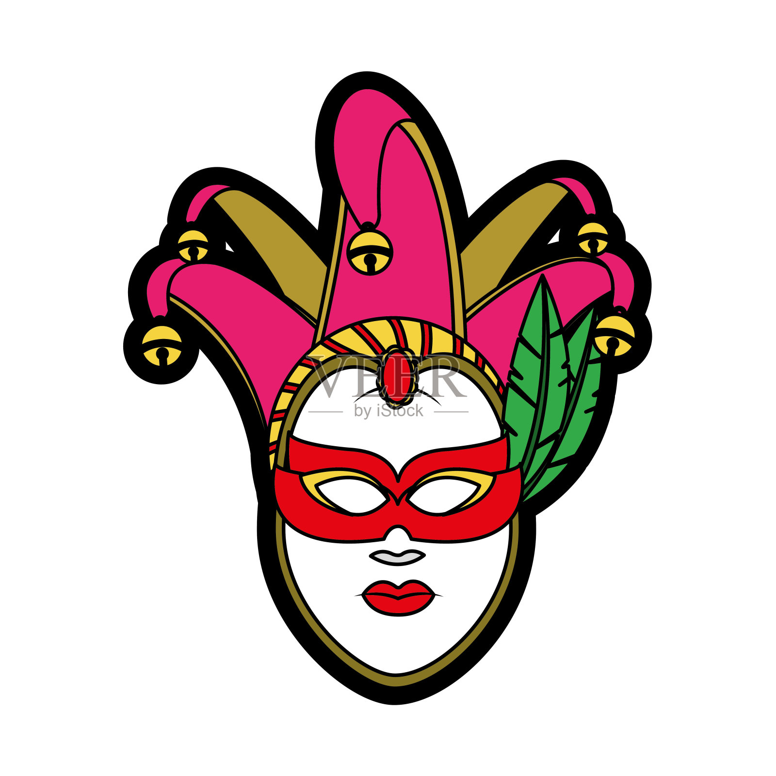 孤立的掩模设计插画图片素材