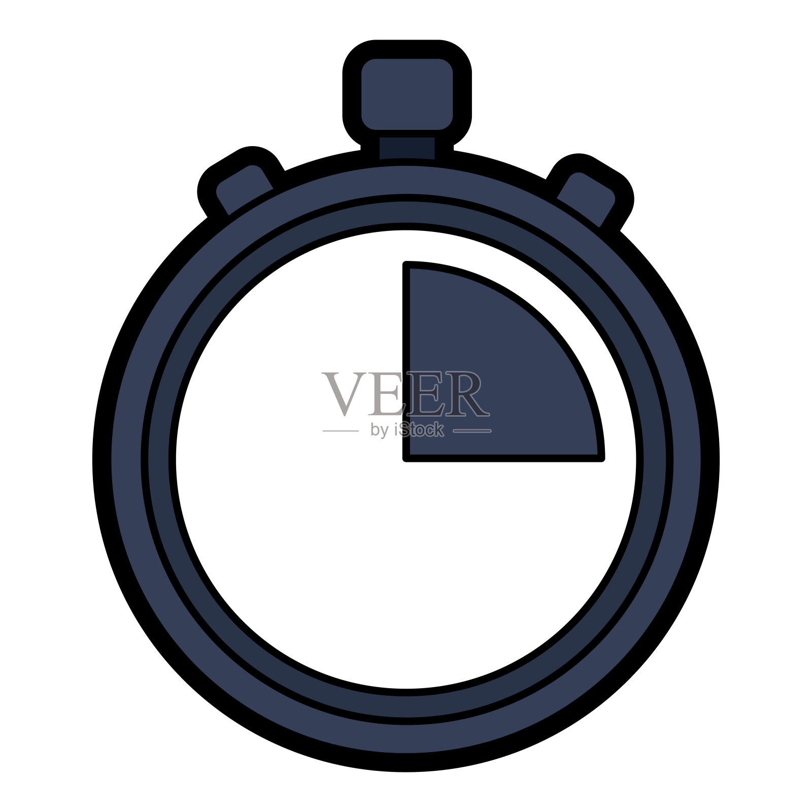 秒表或天文钟的时间图标形象插画图片素材