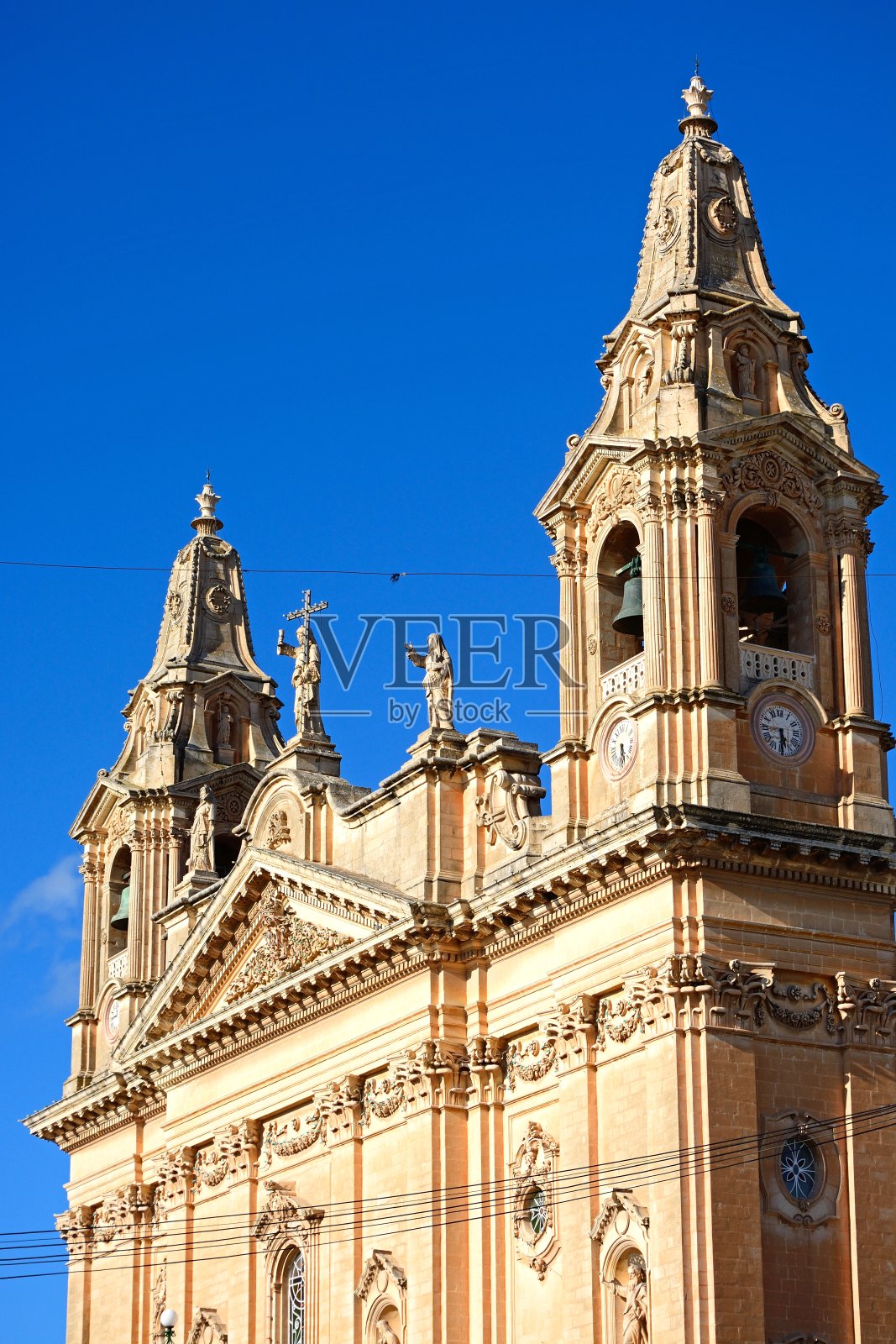 马耳他纳克萨尔教区教堂。照片摄影图片