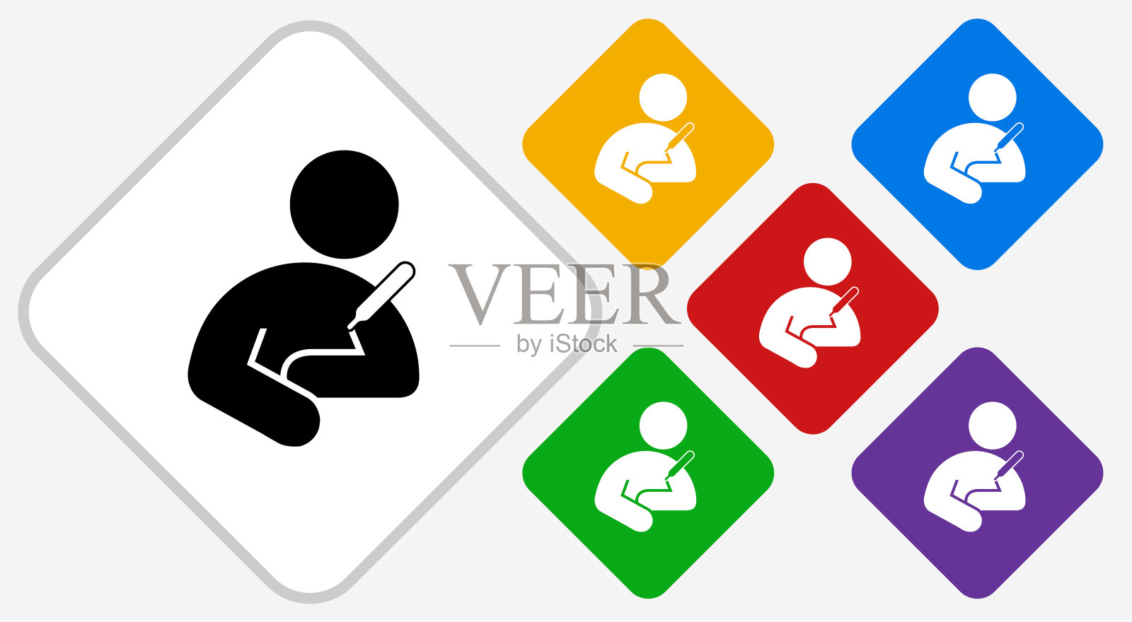 温度计颜色钻石矢量图标插画图片素材