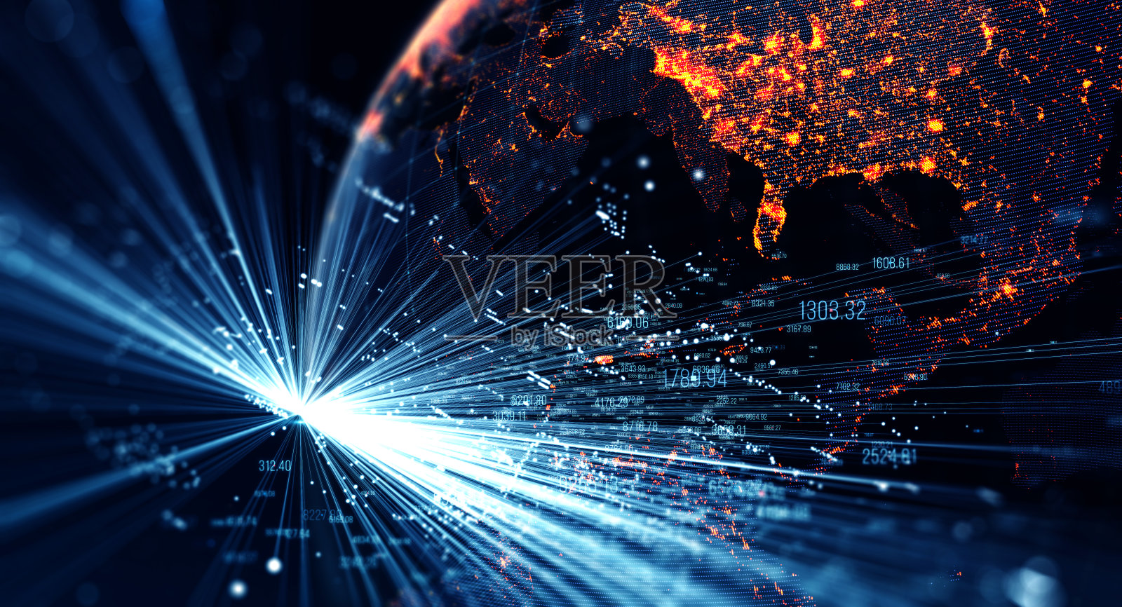 全球国际互联互通背景插画图片素材