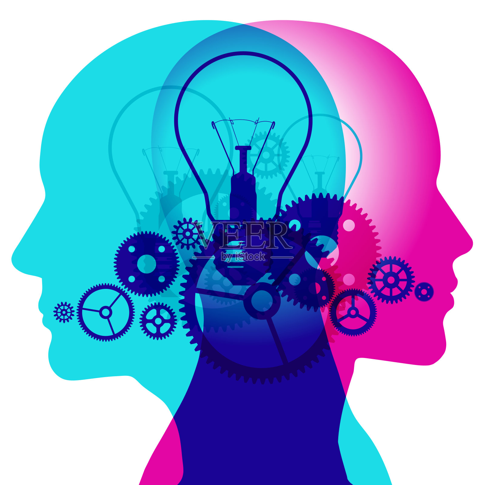 创造性的思维插画图片素材