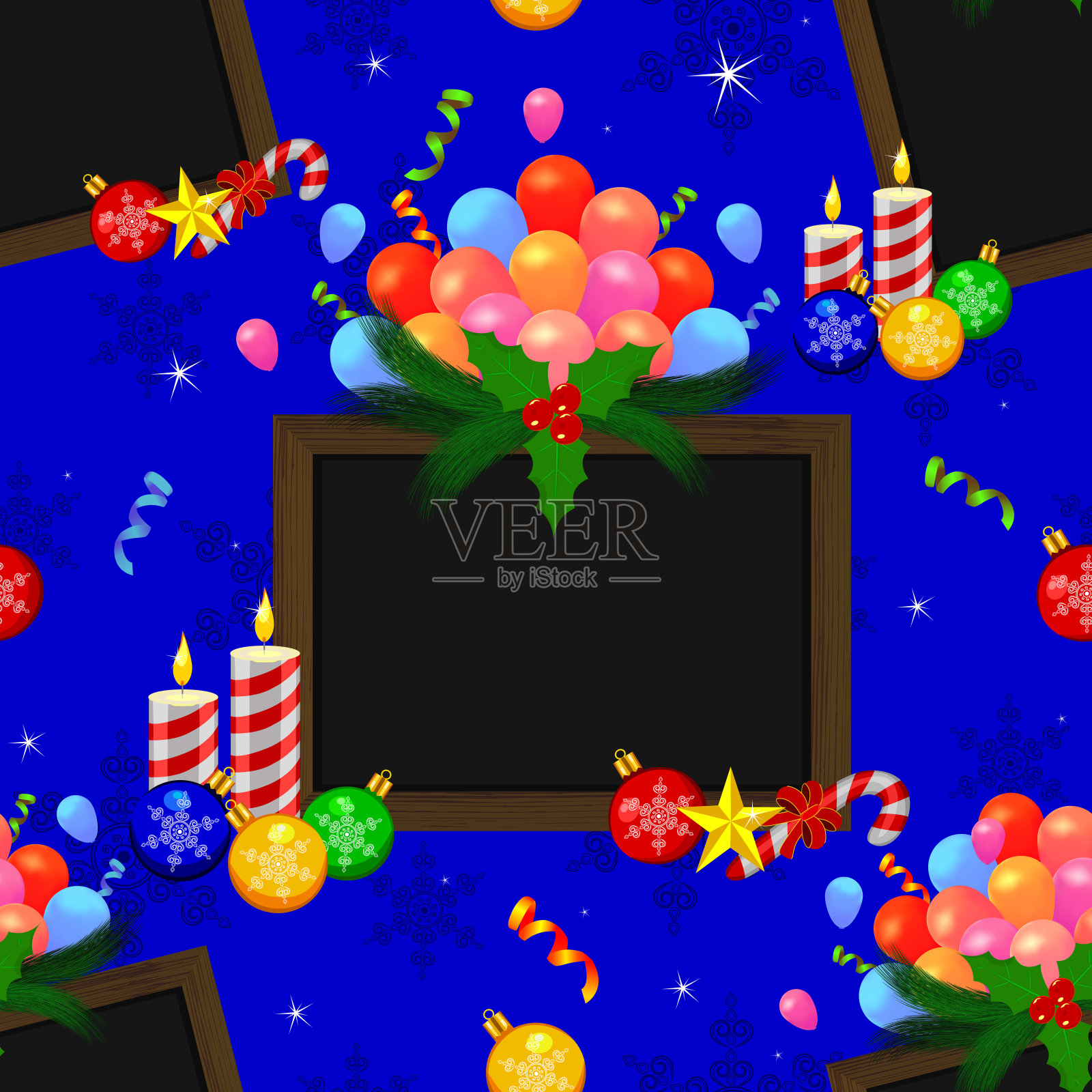 圣诞节无缝的背景插画图片素材