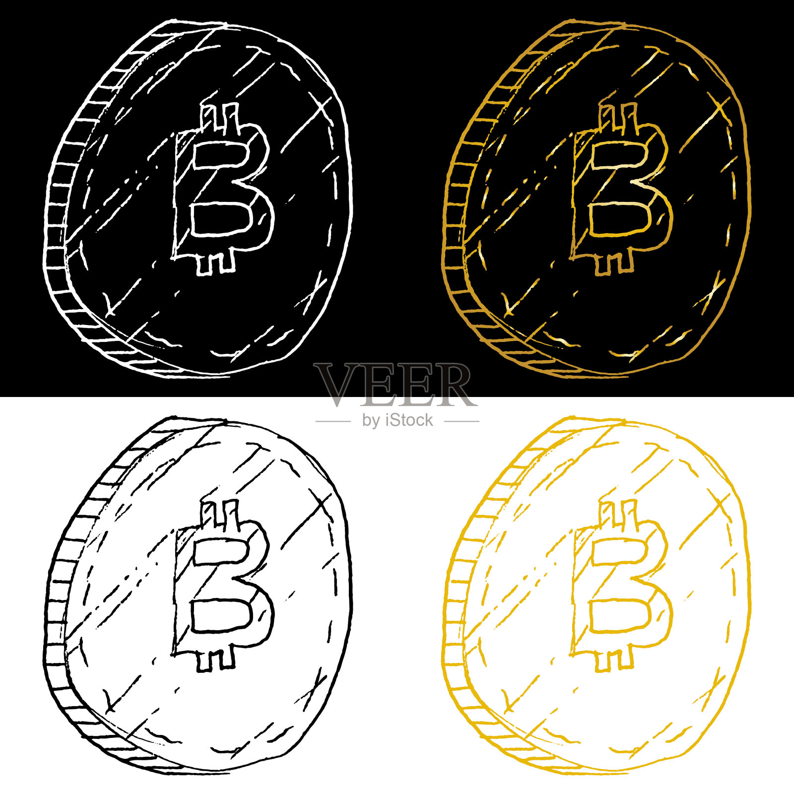 比特币插画图片素材