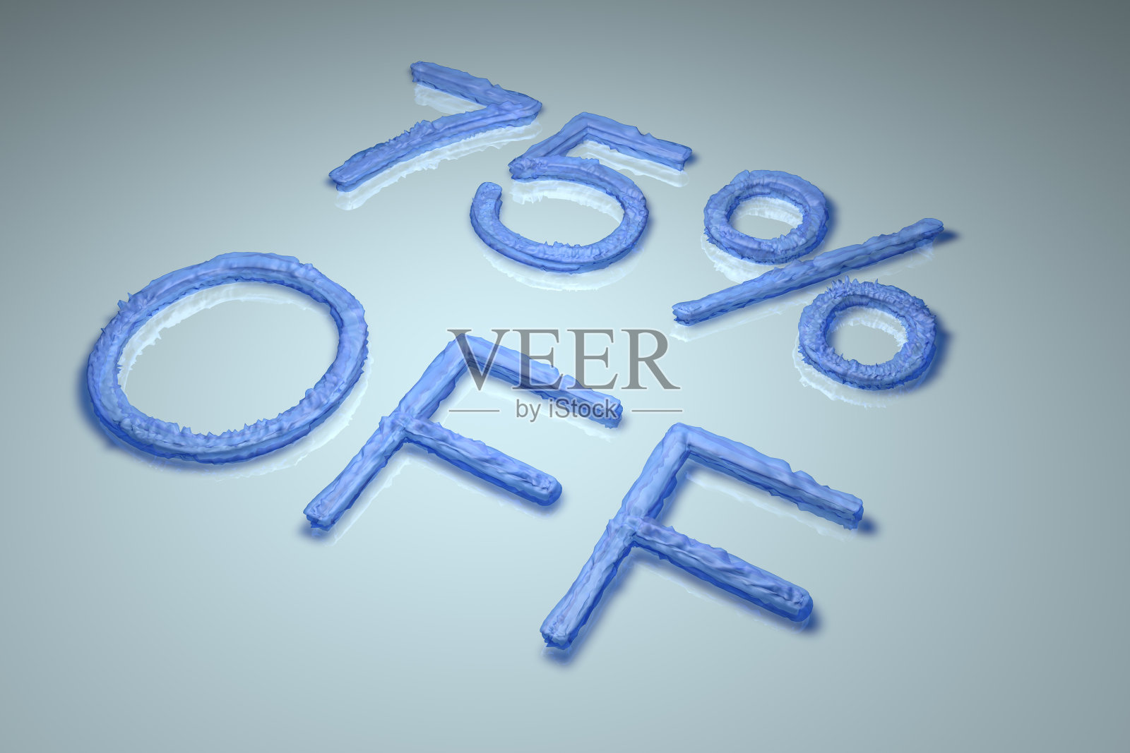 冰“75%”插画图片素材