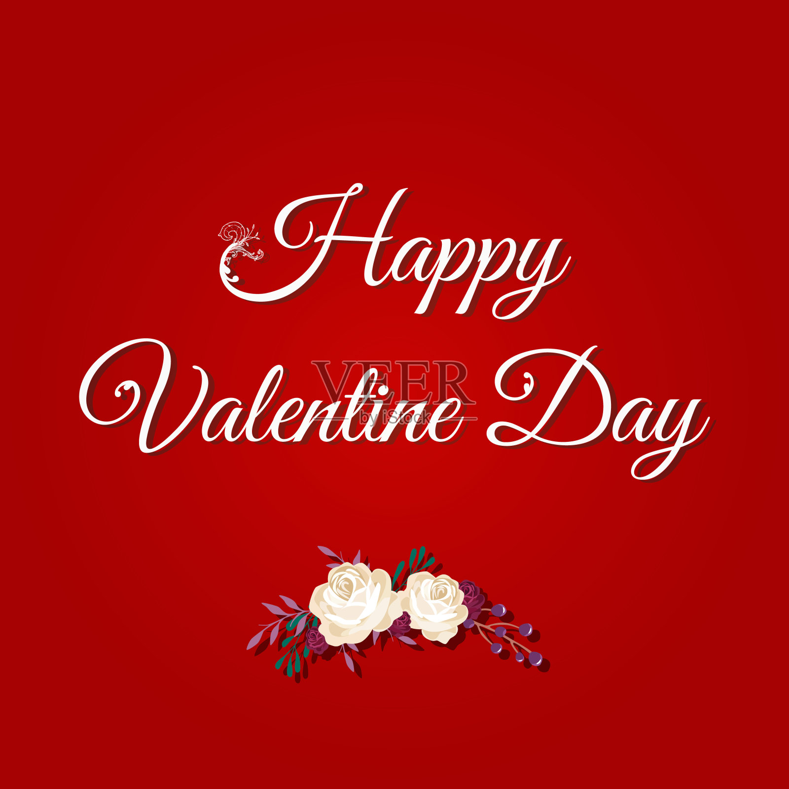 在红色明亮的背景下，祝贺你度过一个假期。插画图片素材