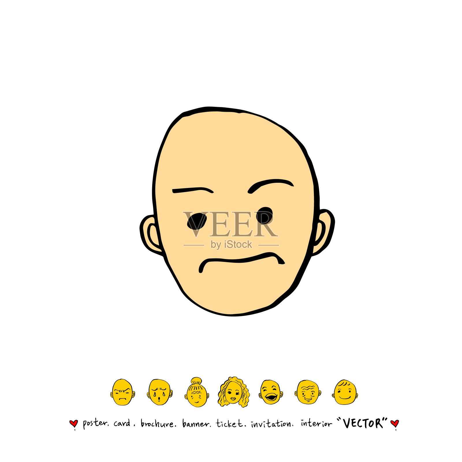 字符表达式插画图片素材