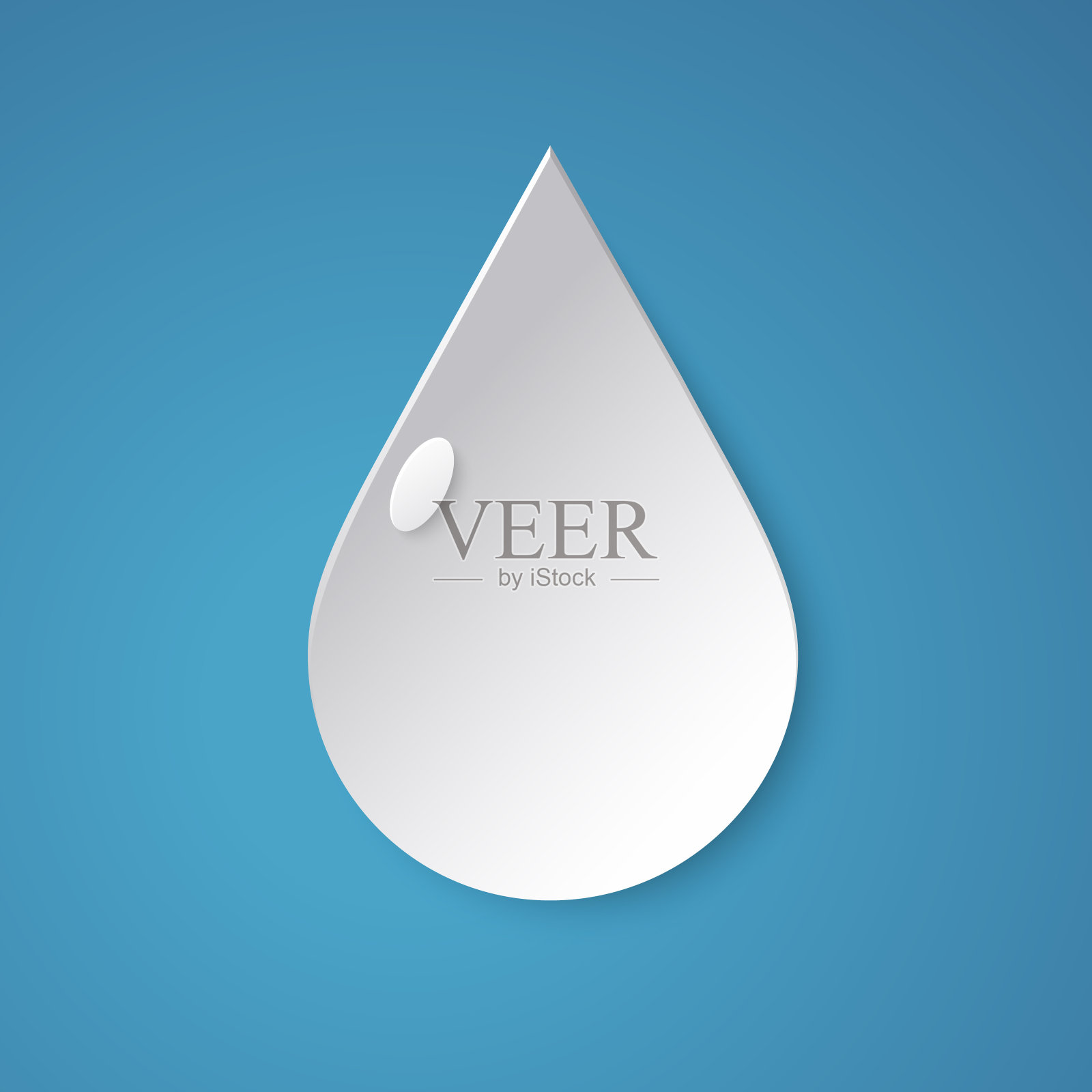 水滴设计在纸艺术风格。设计元素图片