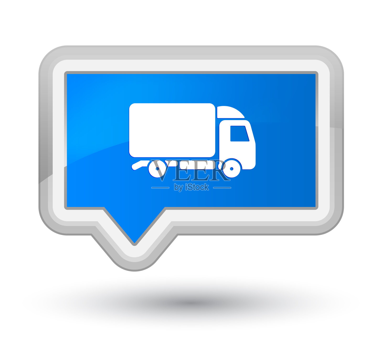 卡车图标首要青蓝旗帜按钮插画图片素材