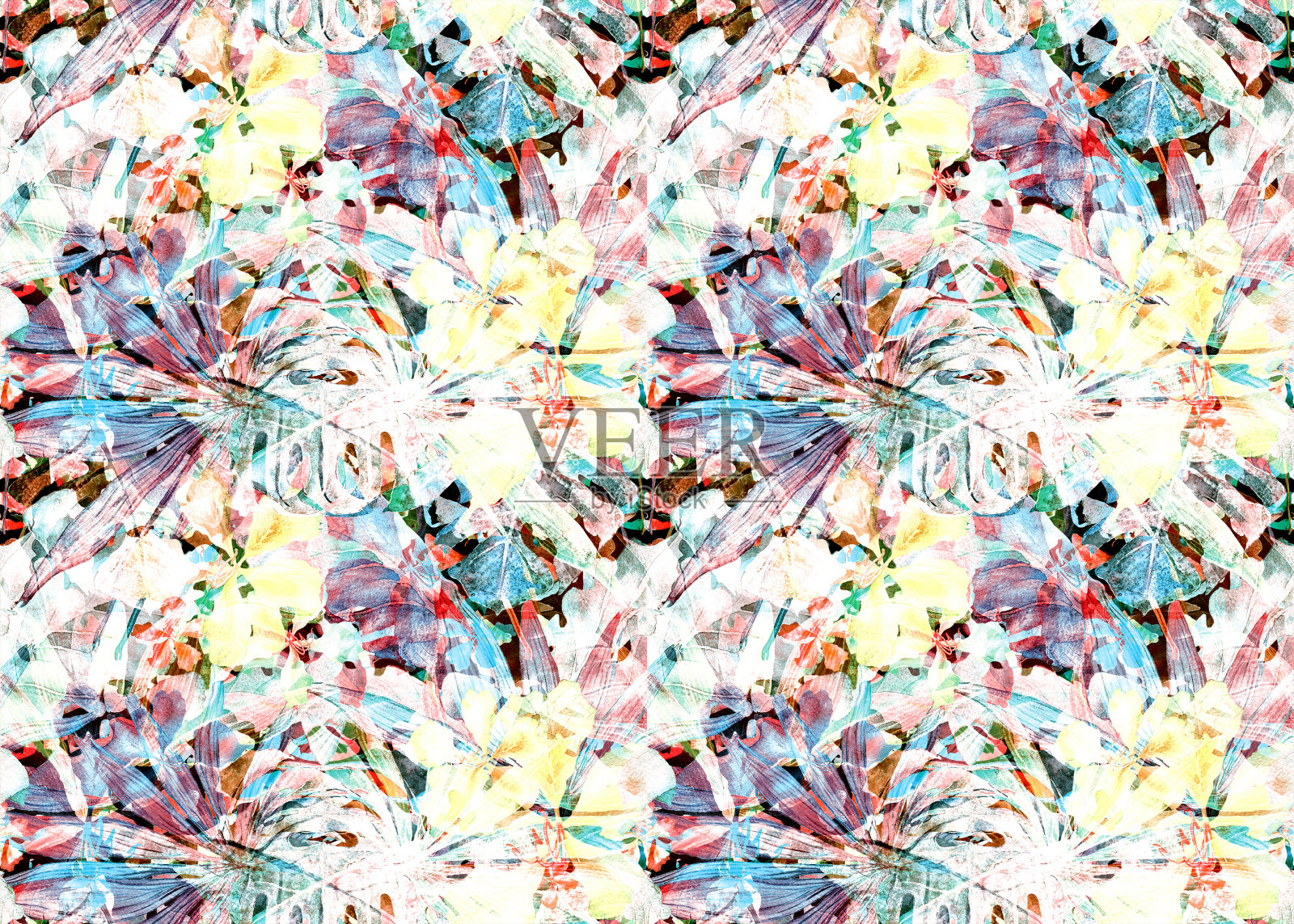 奇异的几何无缝图案。插画图片素材