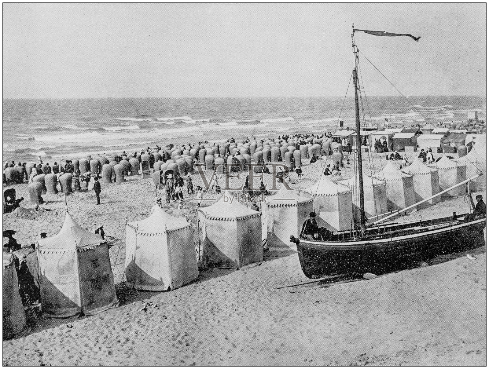 世界著名景点复古照片：荷兰斯海弗宁恩照片摄影图片