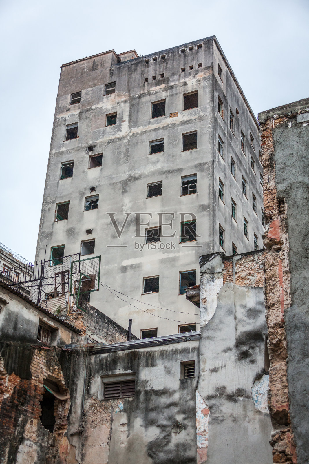 古巴美丽城市哈瓦那的废墟照片摄影图片