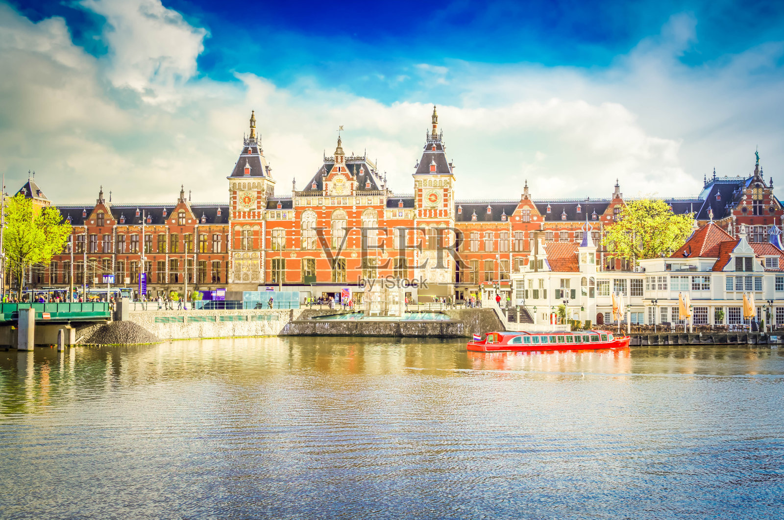 阿姆斯特丹夜景照片摄影图片