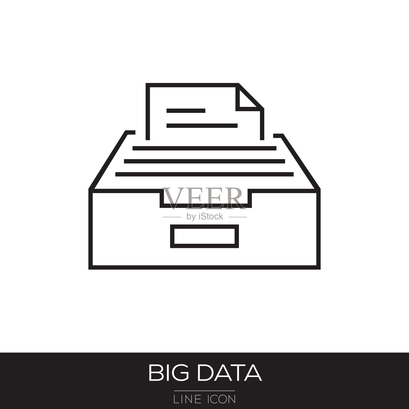 大数据线图标插画图片素材