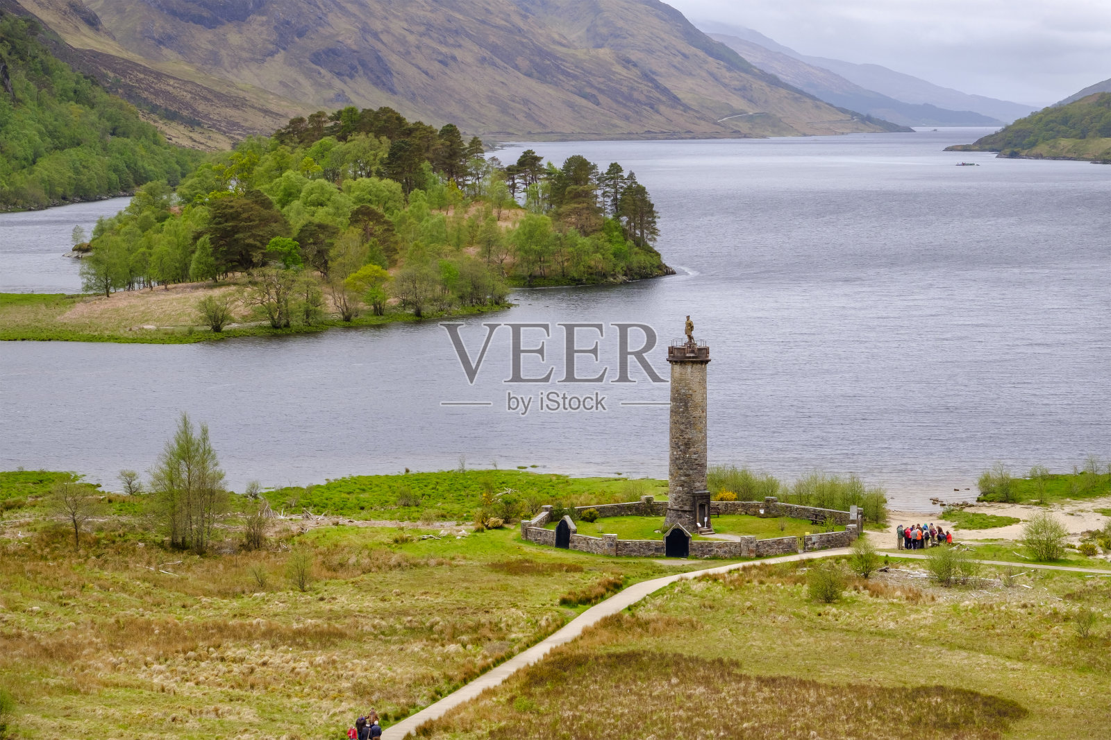 苏格兰格伦芬南詹姆士二世党人纪念碑照片摄影图片