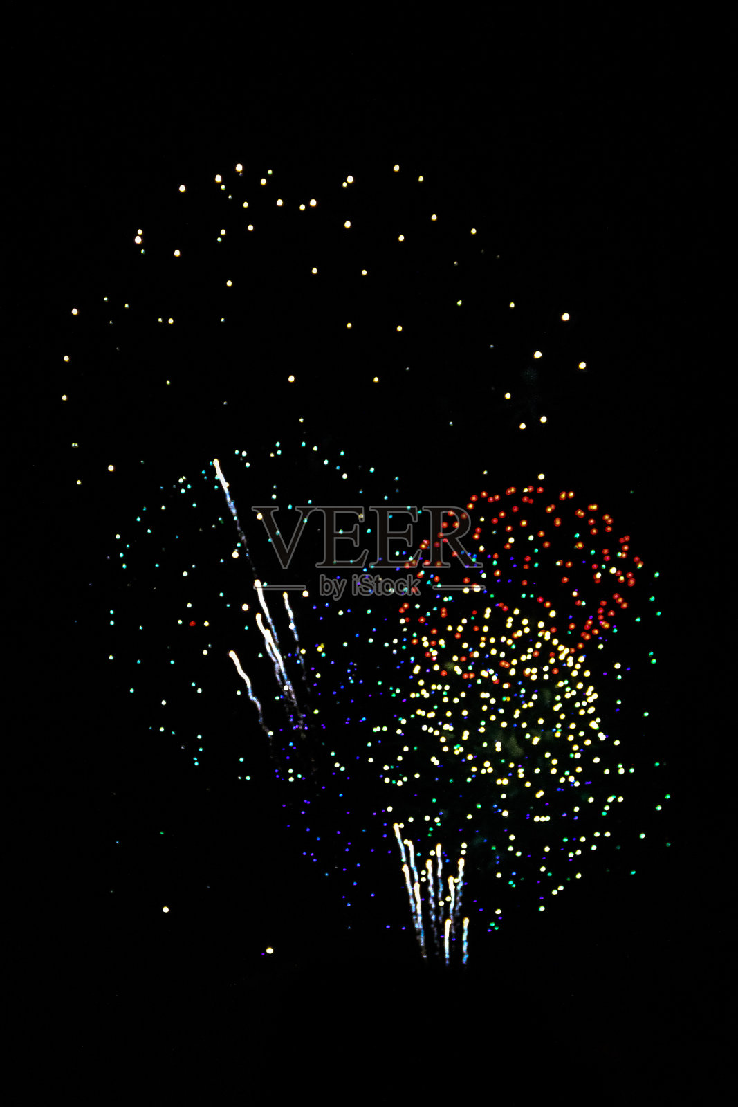 中央公园焰火表演照片摄影图片