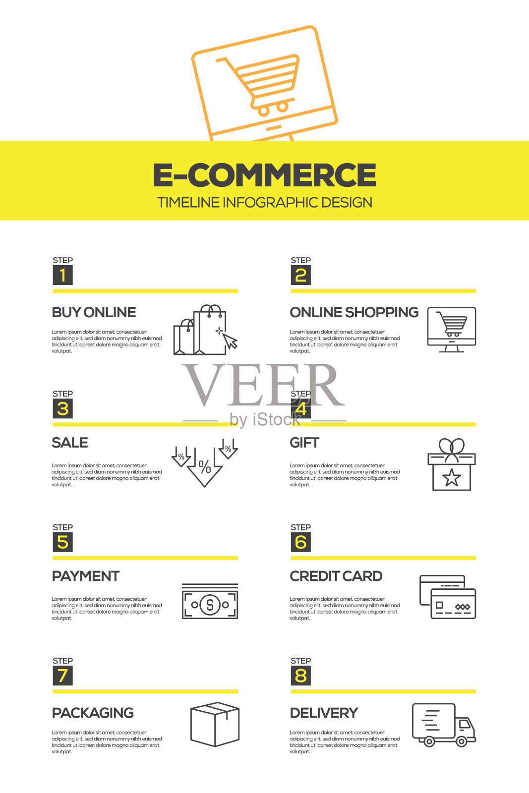 电子商务信息图设计模板插画图片素材
