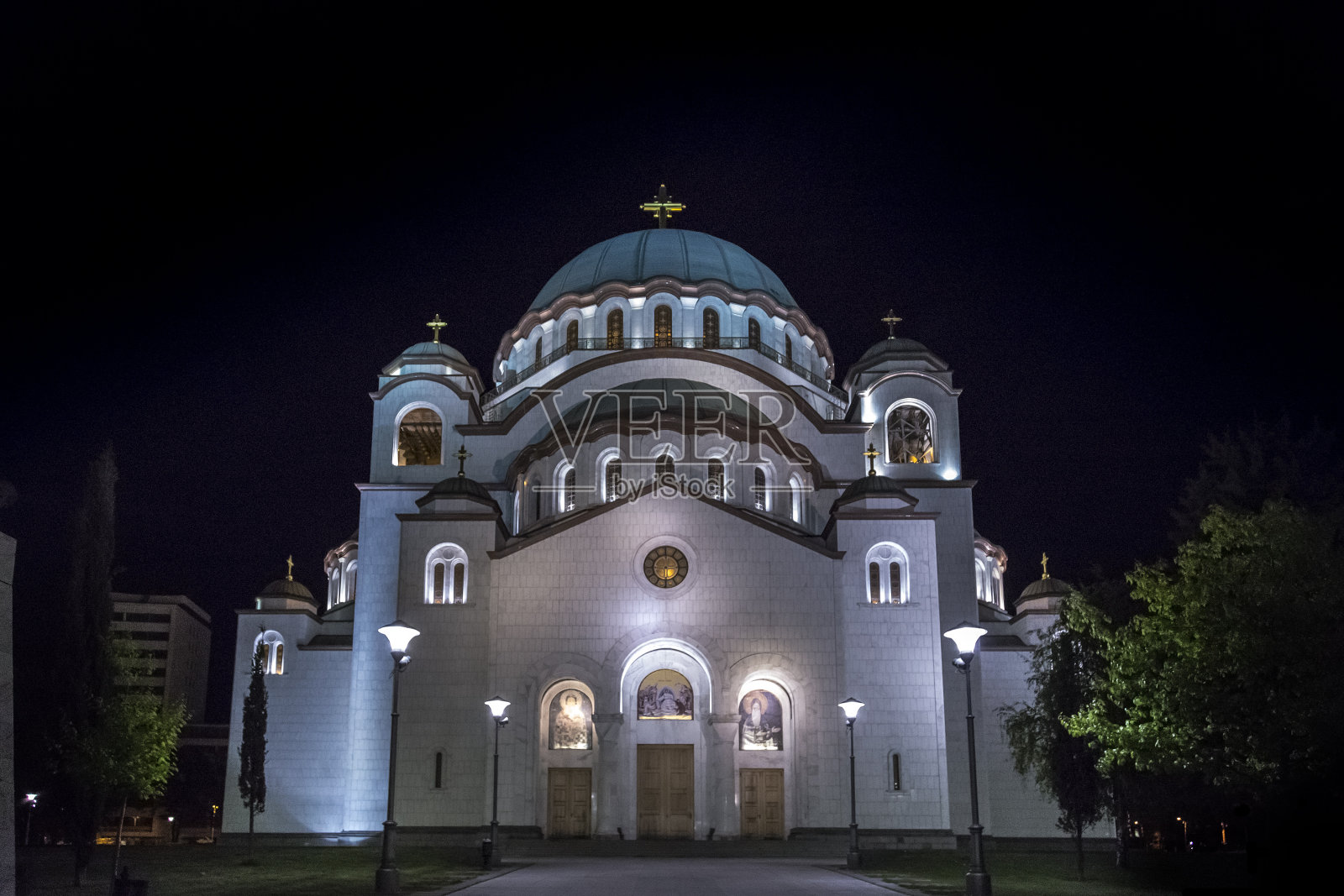 塞尔维亚东正教圣萨瓦教堂，贝尔格莱德，塞尔维亚照片摄影图片