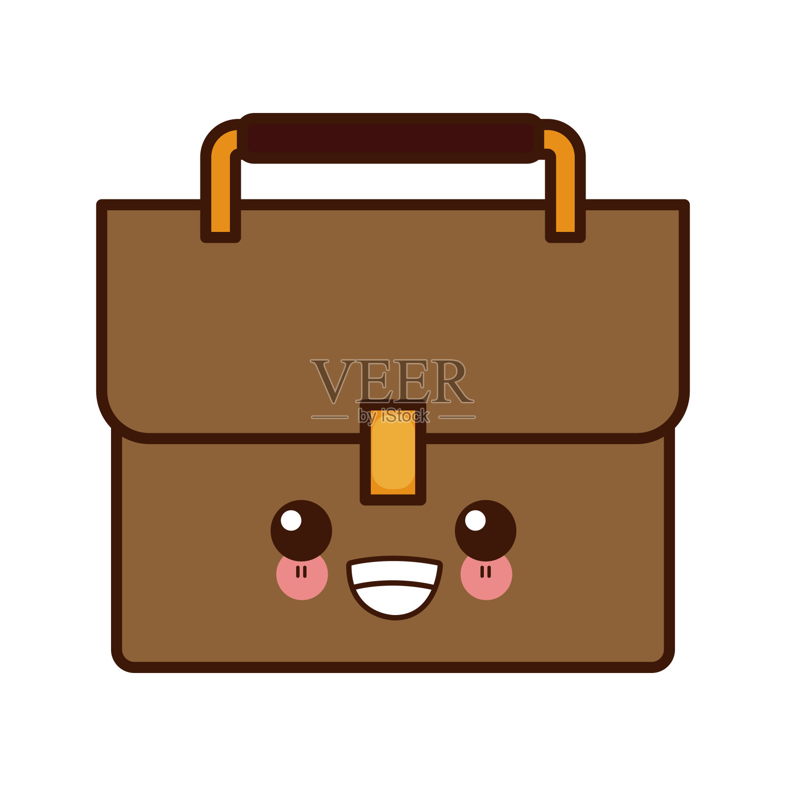 商业公文包孤立可爱可爱的卡通设计元素图片