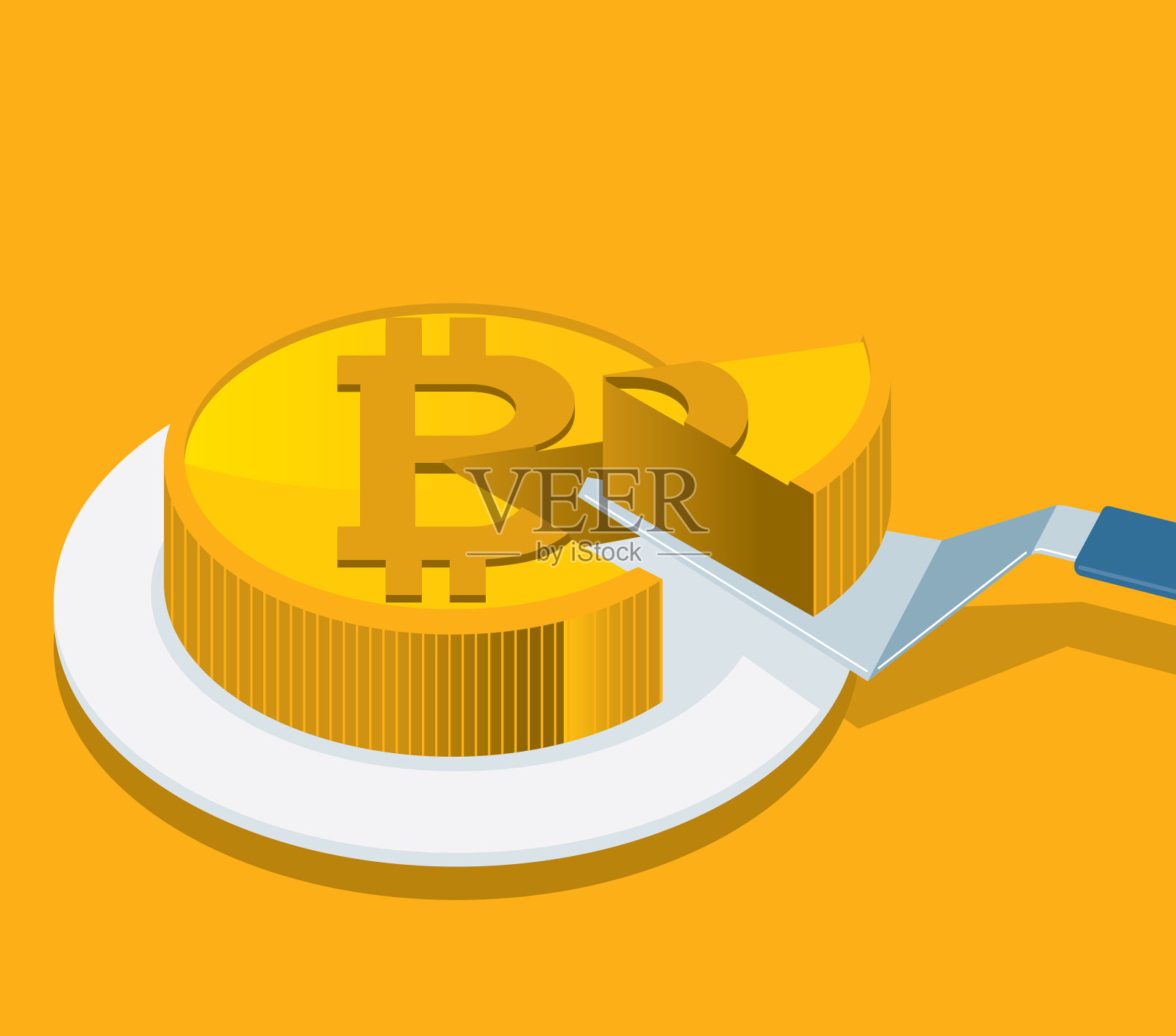 比特币卡插画图片素材