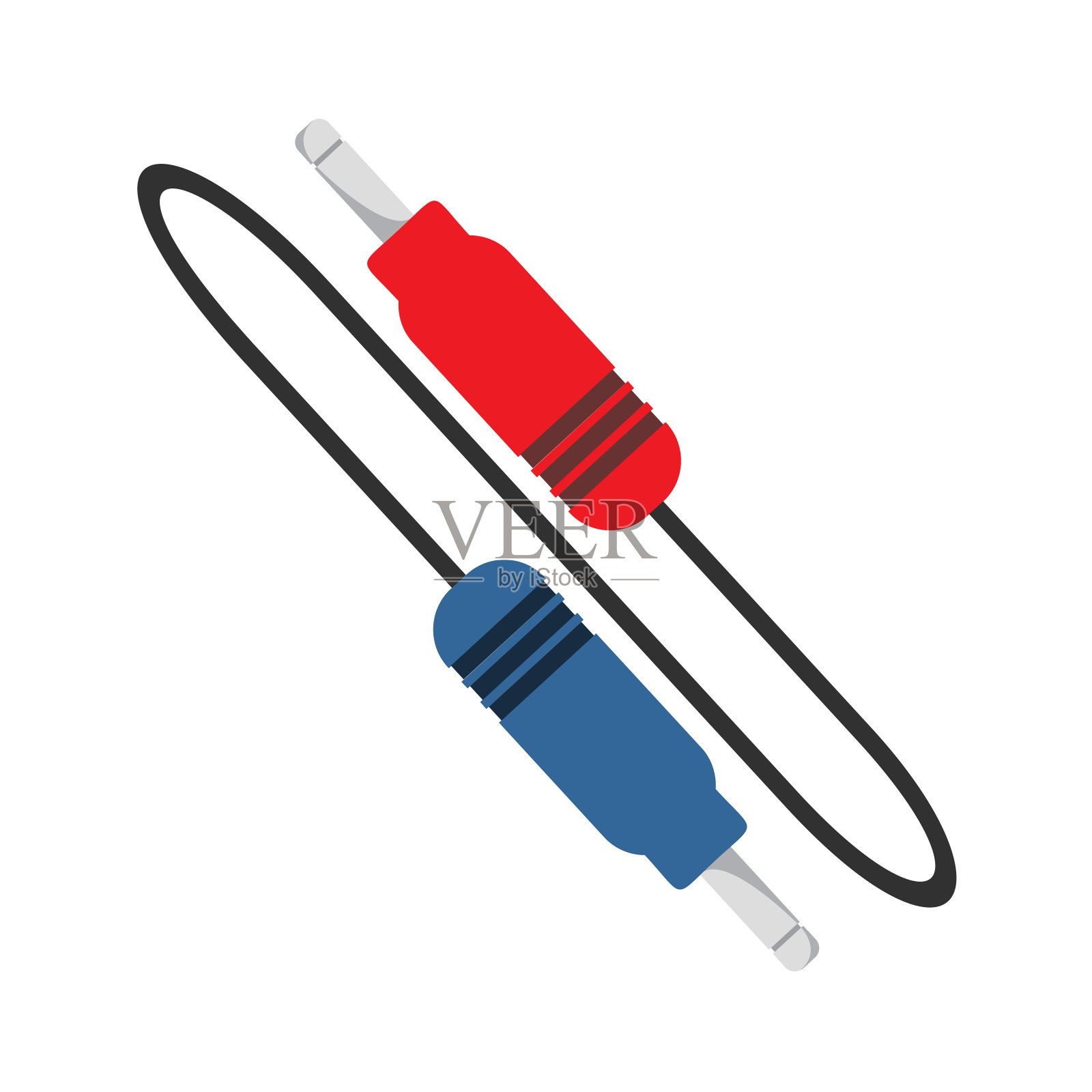 电线千斤顶电缆矢量插图图形设计元素图片